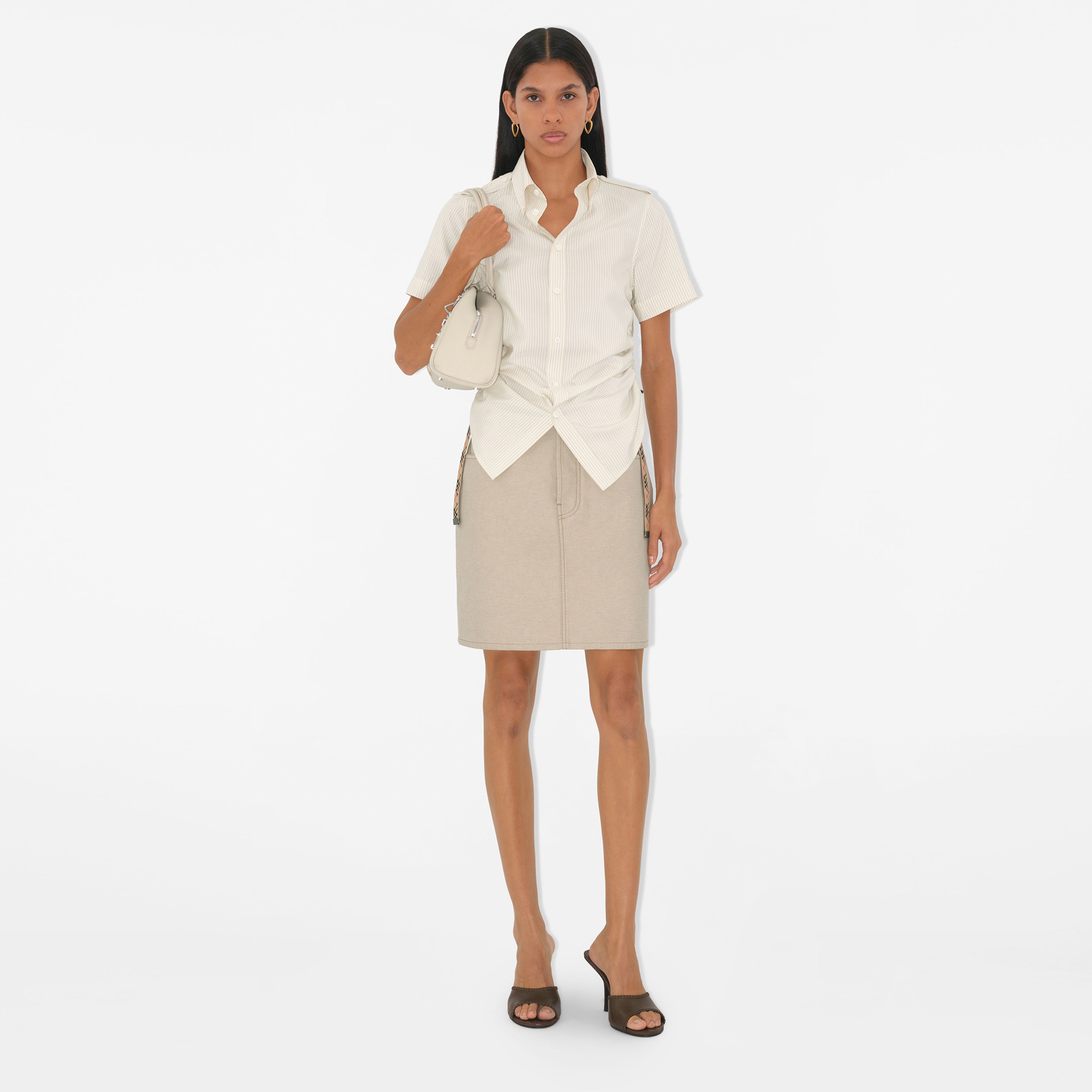 Burberry Kadın Gri Etek