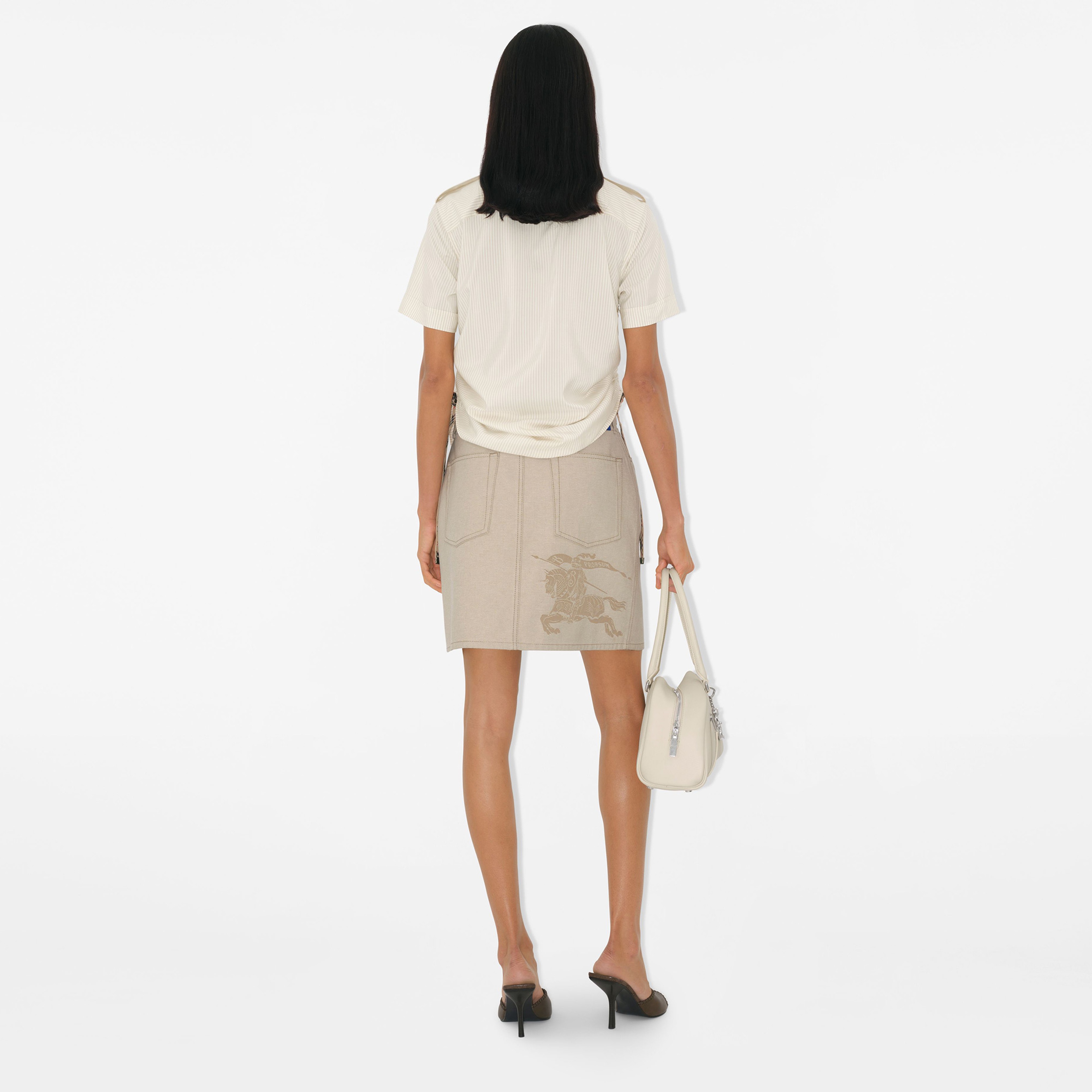 Burberry Kadın Gri Etek