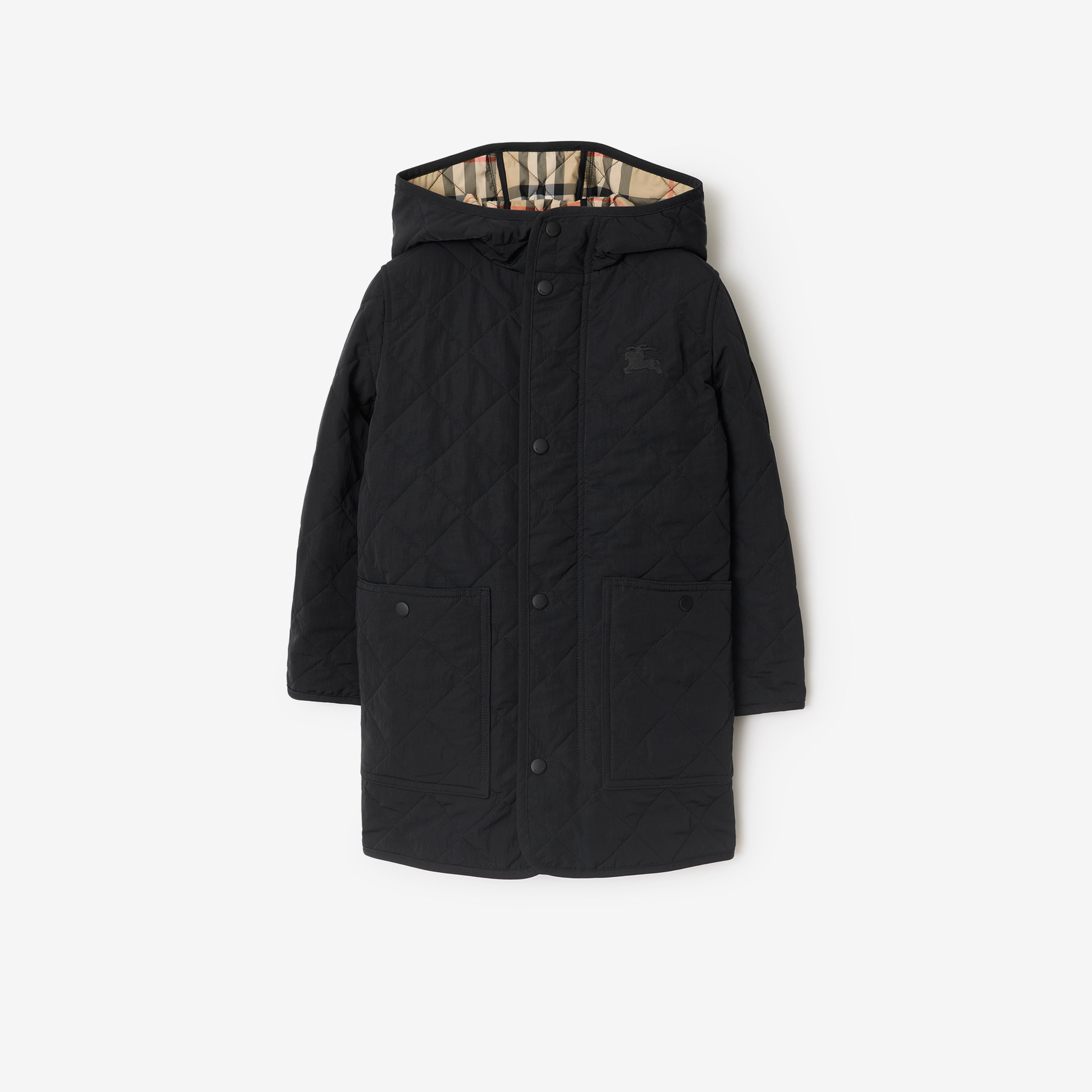 Burberry Çocuk Siyah Mont