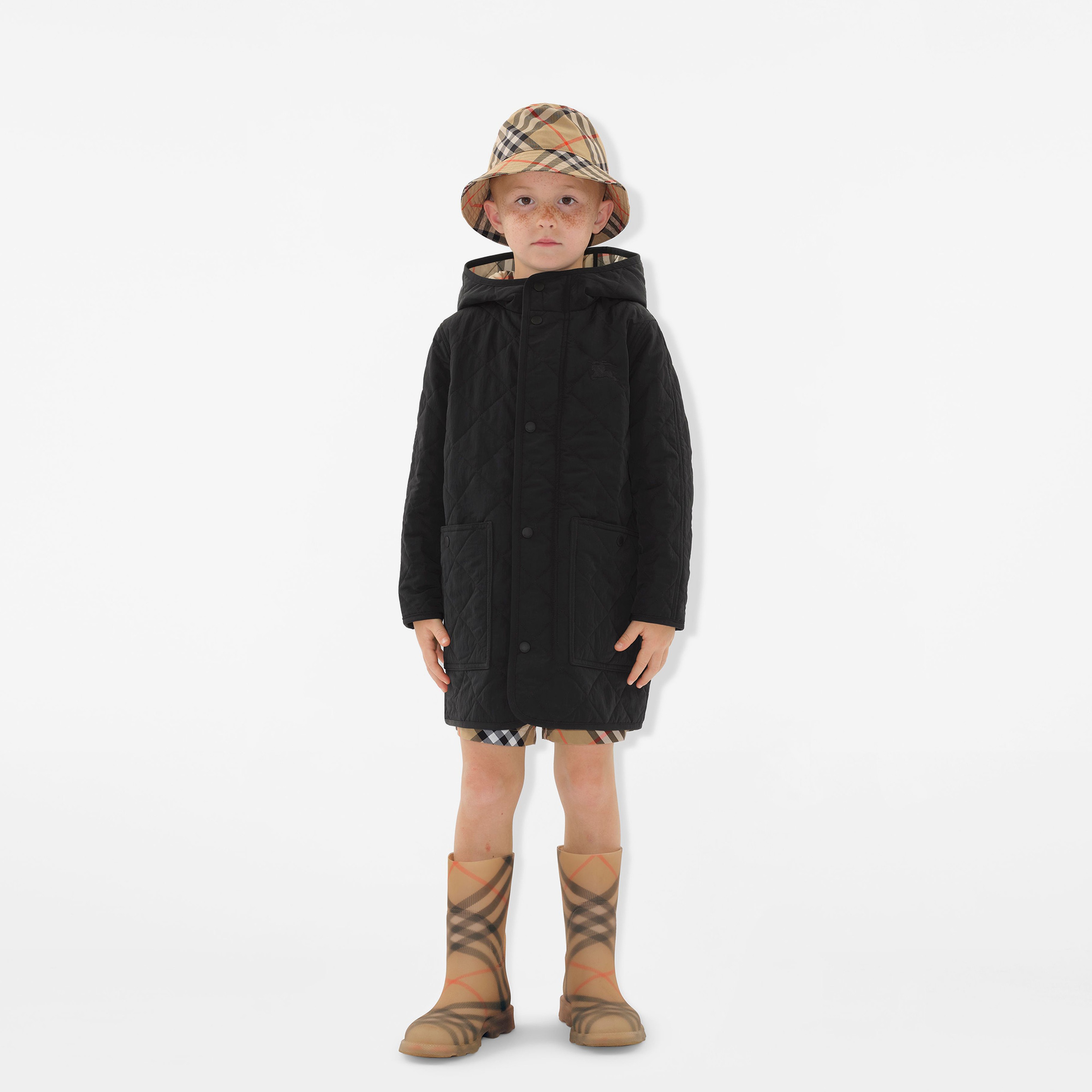 Burberry Çocuk Siyah Mont