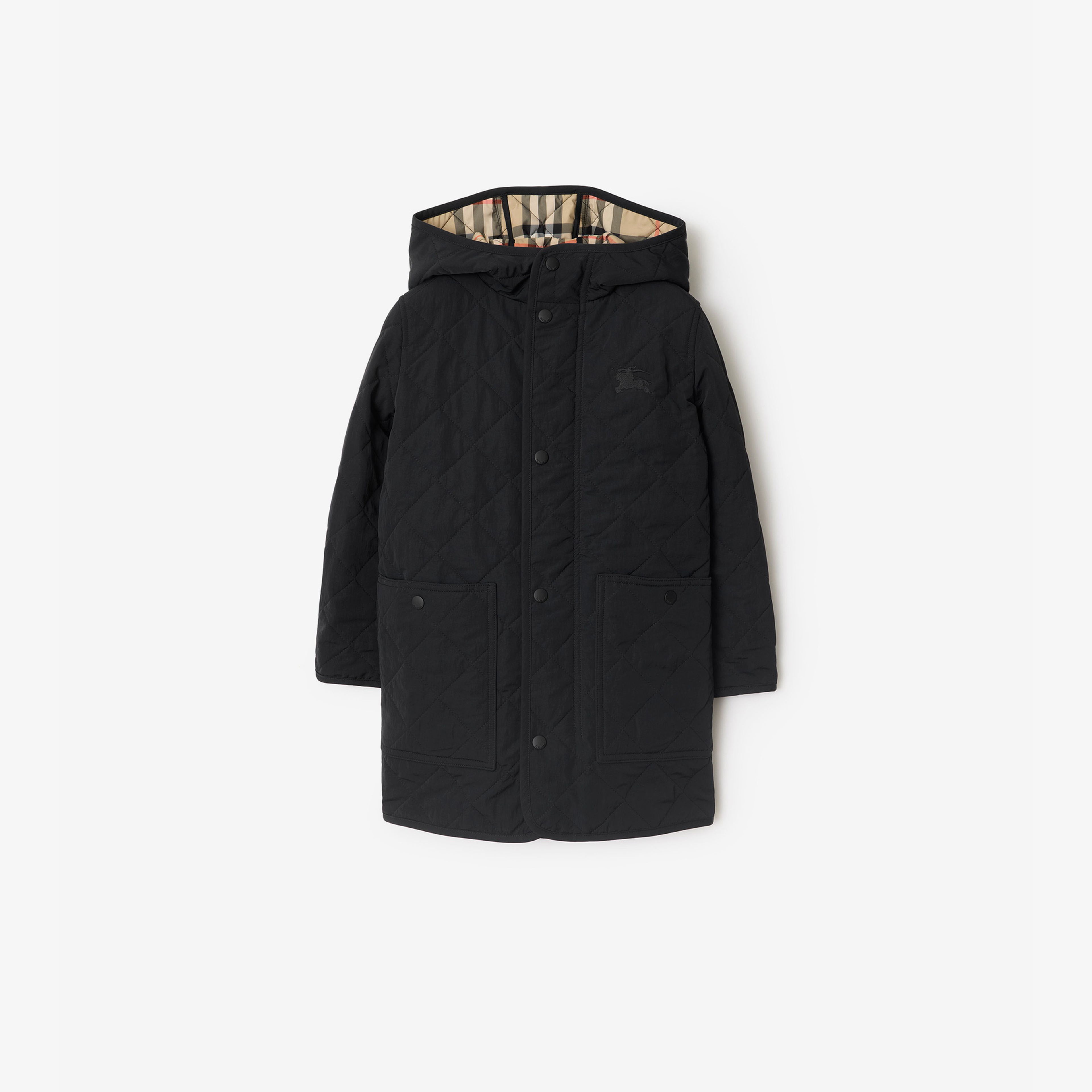 Burberry Çocuk Siyah Mont