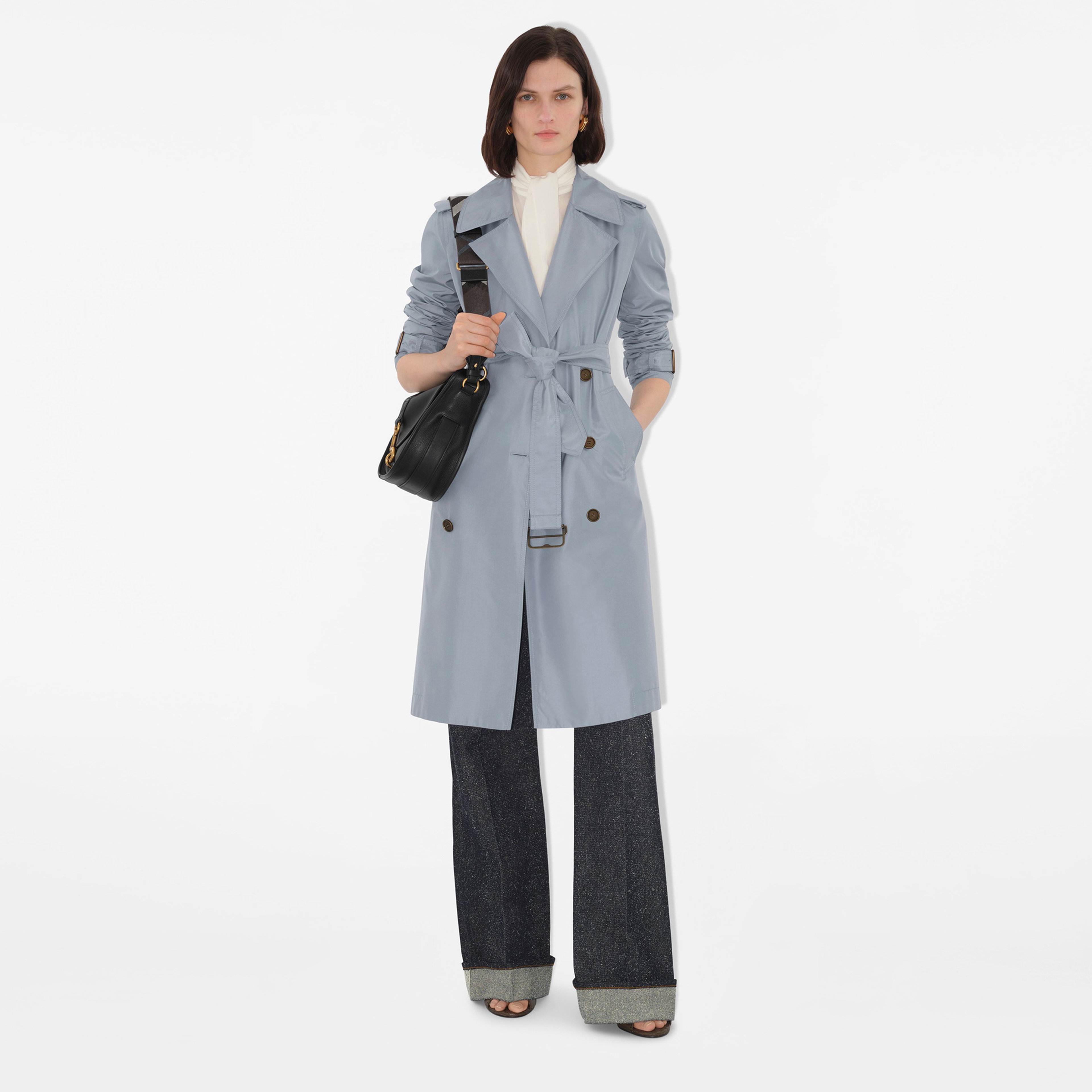 Burberry Kadın Gri Mont