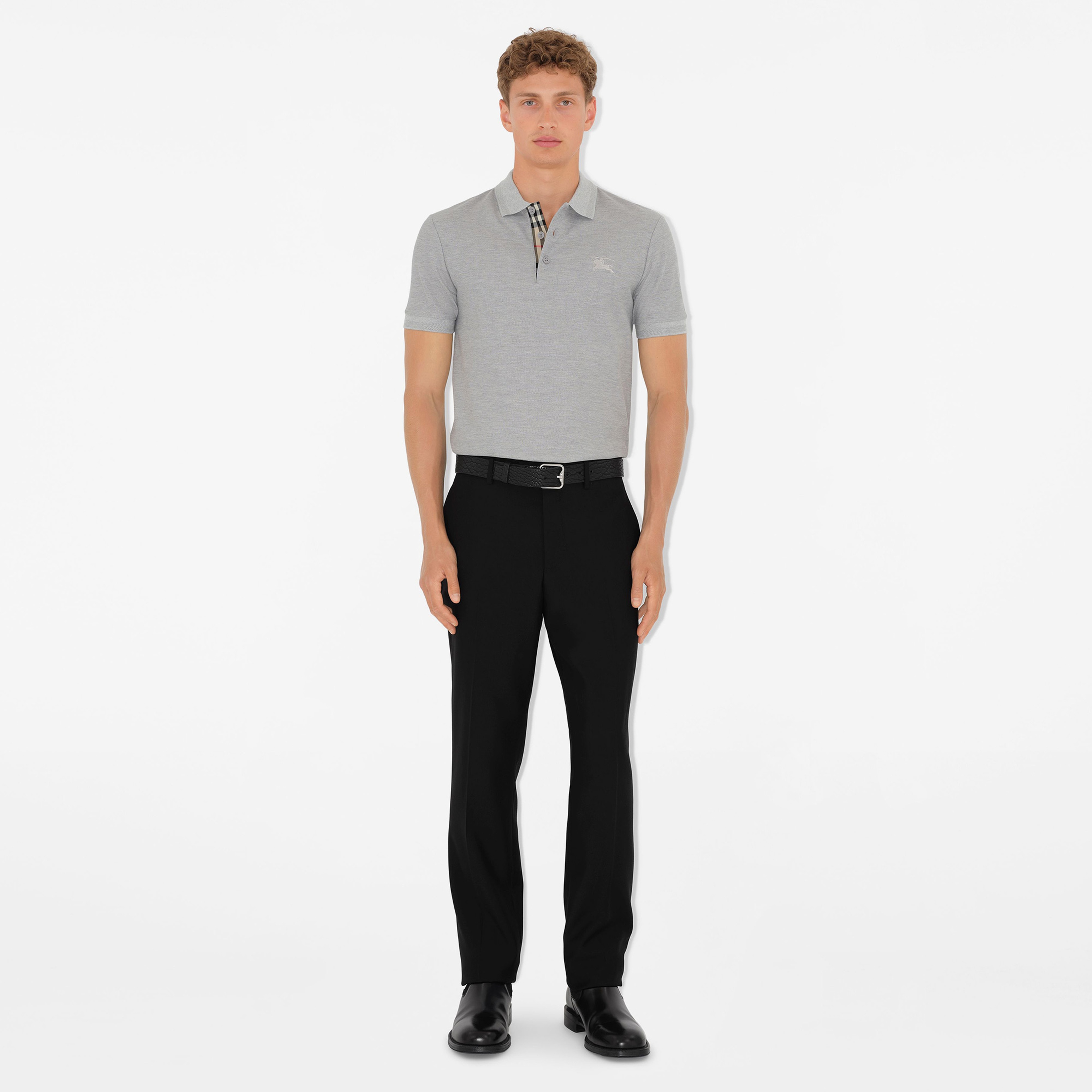 Burberry Erkek Gri Polo