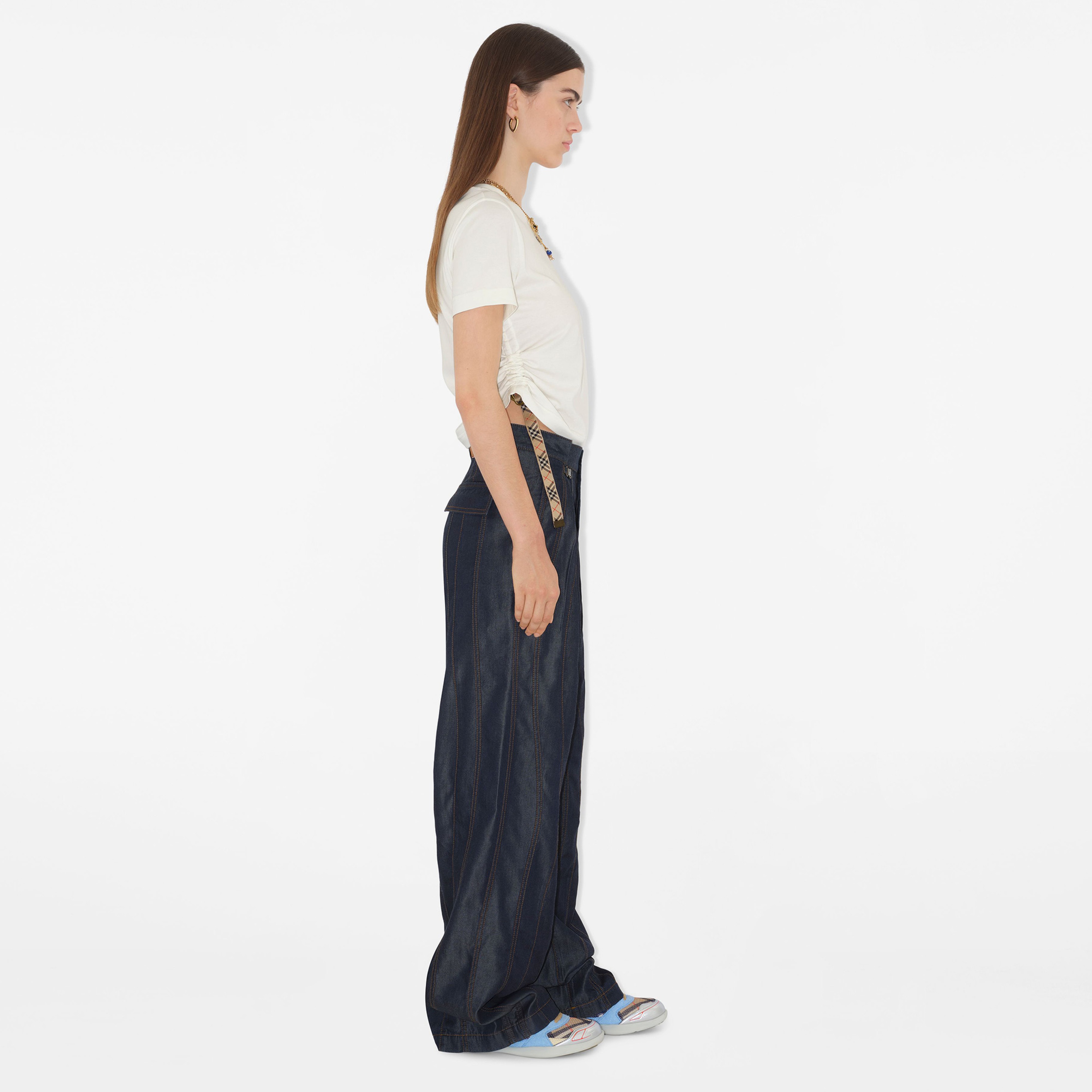 Burberry Kadın Mavi Pantolon