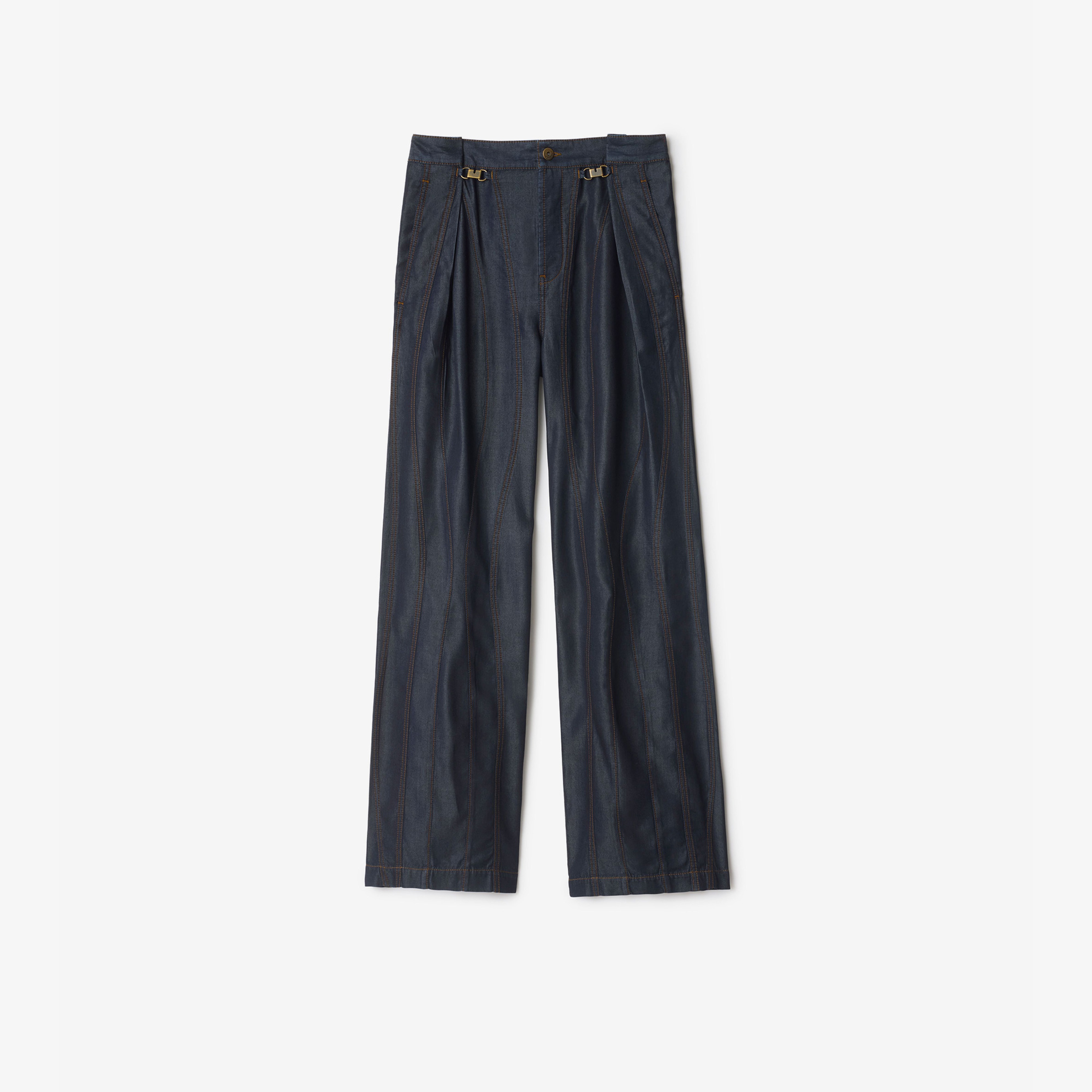 Burberry Kadın Mavi Pantolon