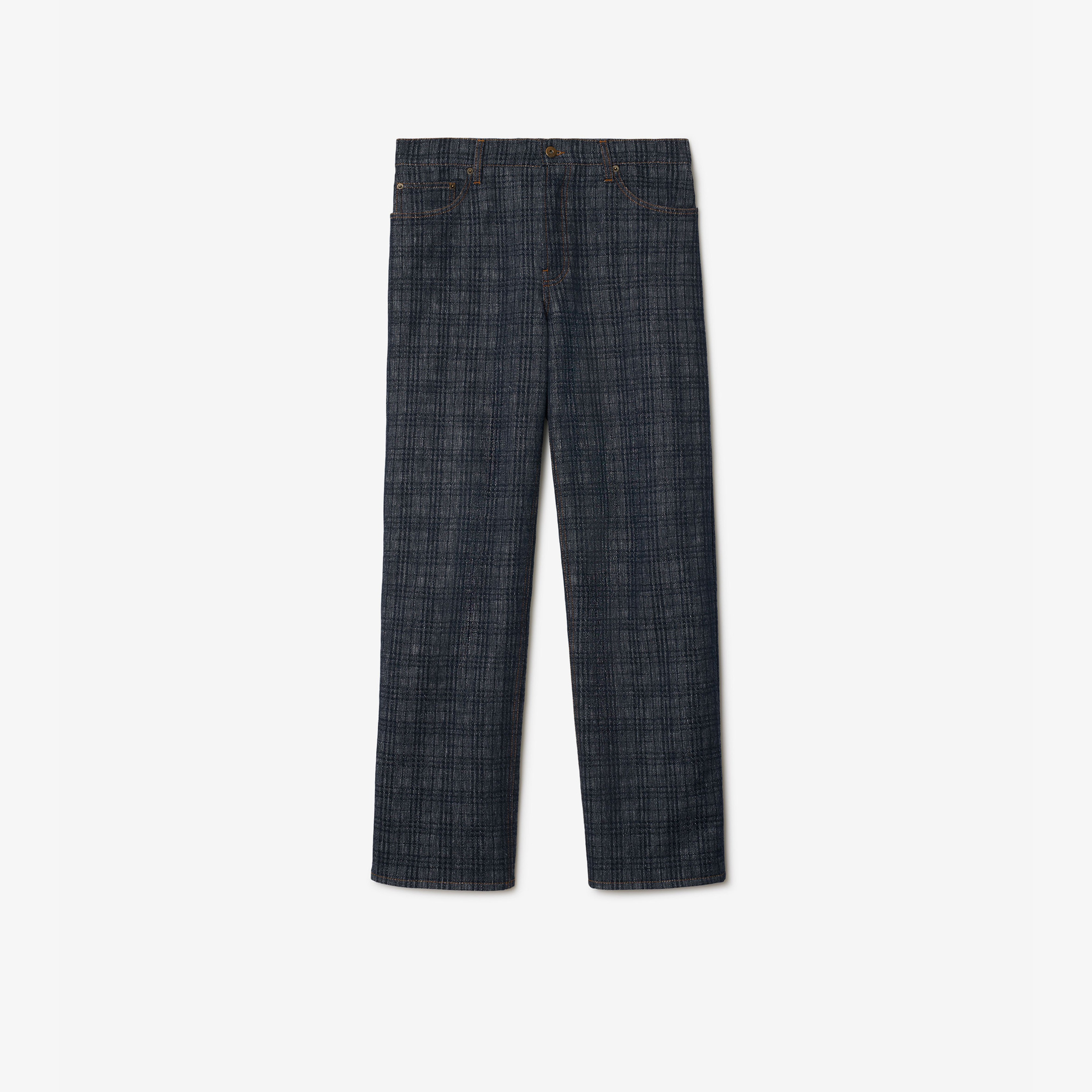 Burberry Erkek Mavi Pantolon