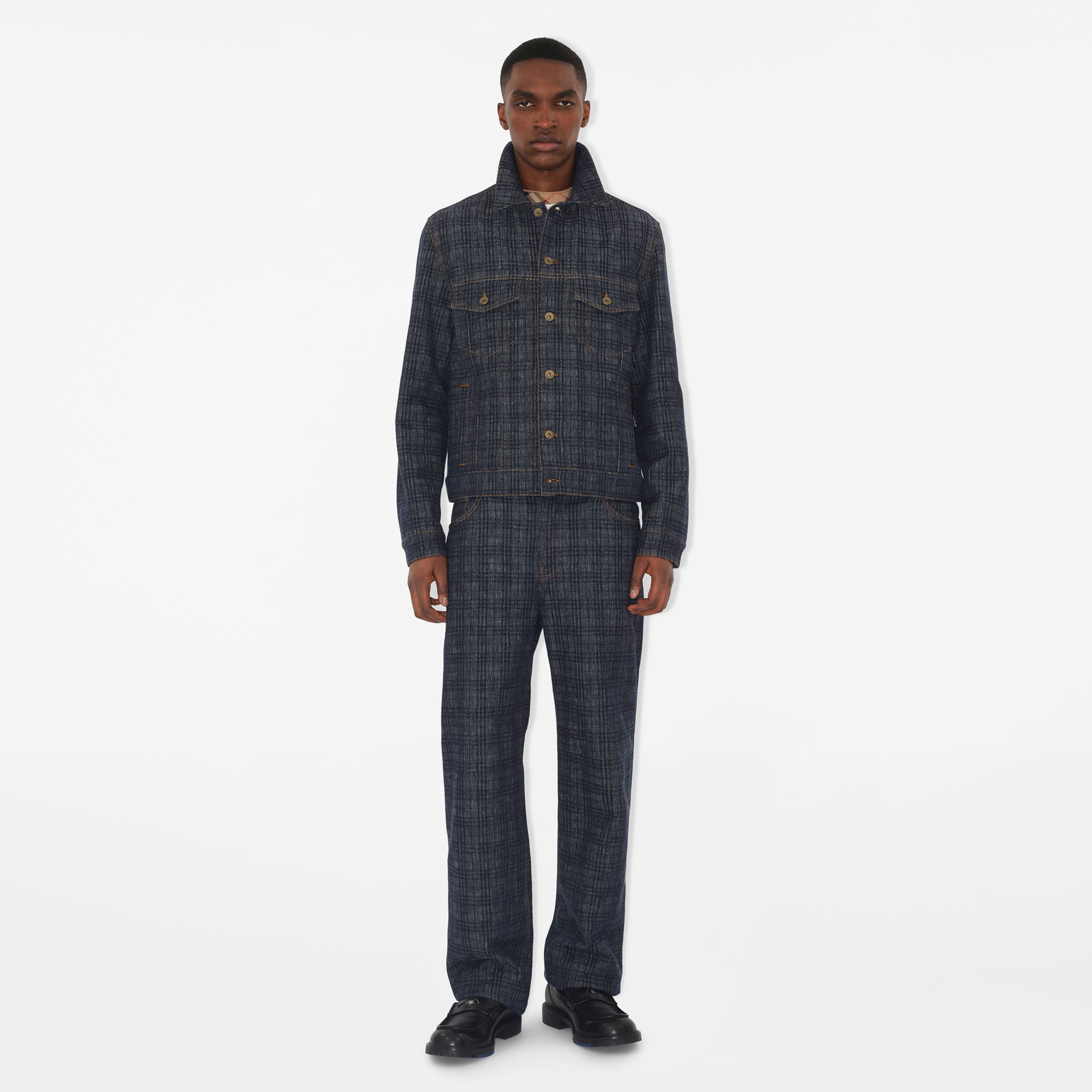 Burberry Erkek Mavi Pantolon