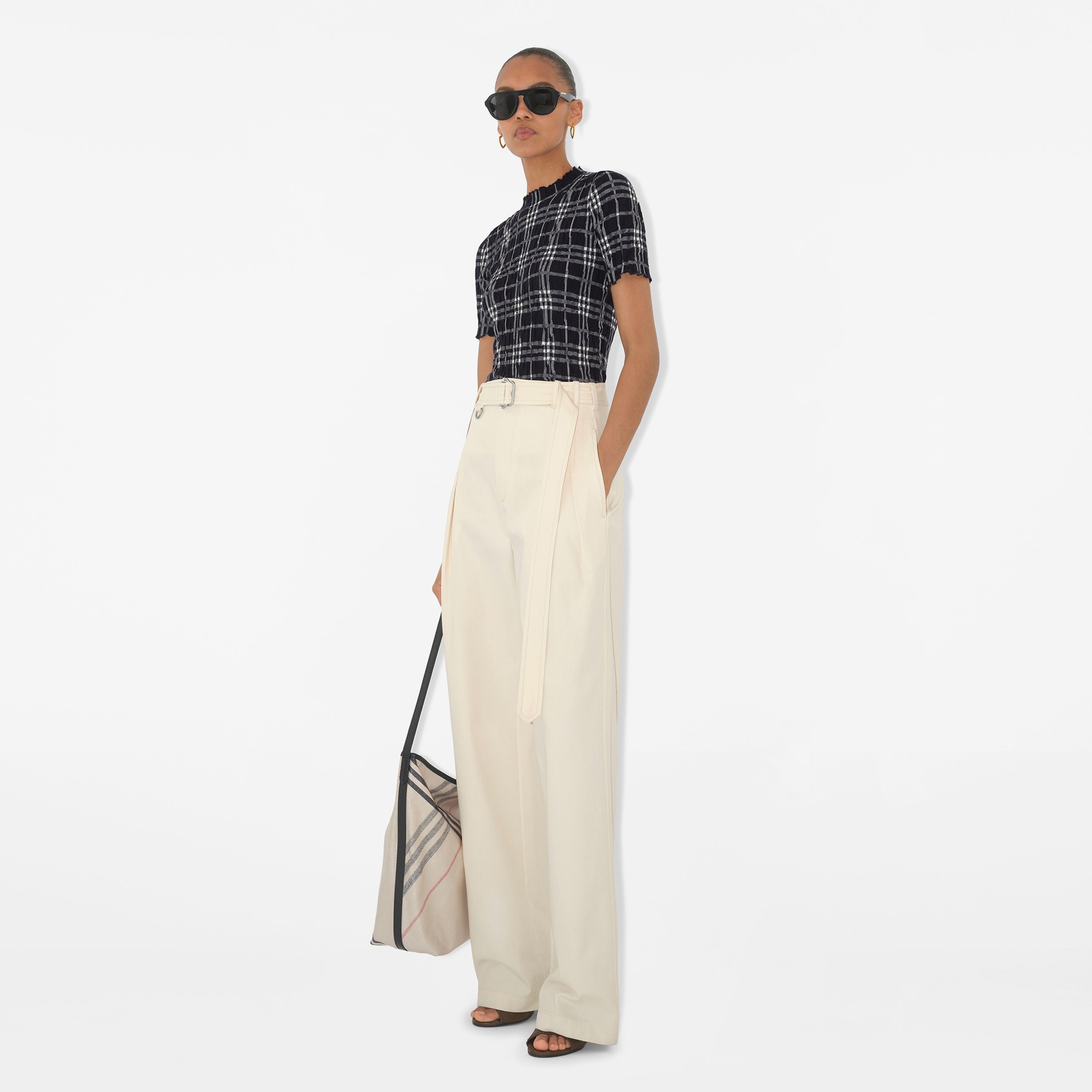 Burberry Kadın Gri Pantolon