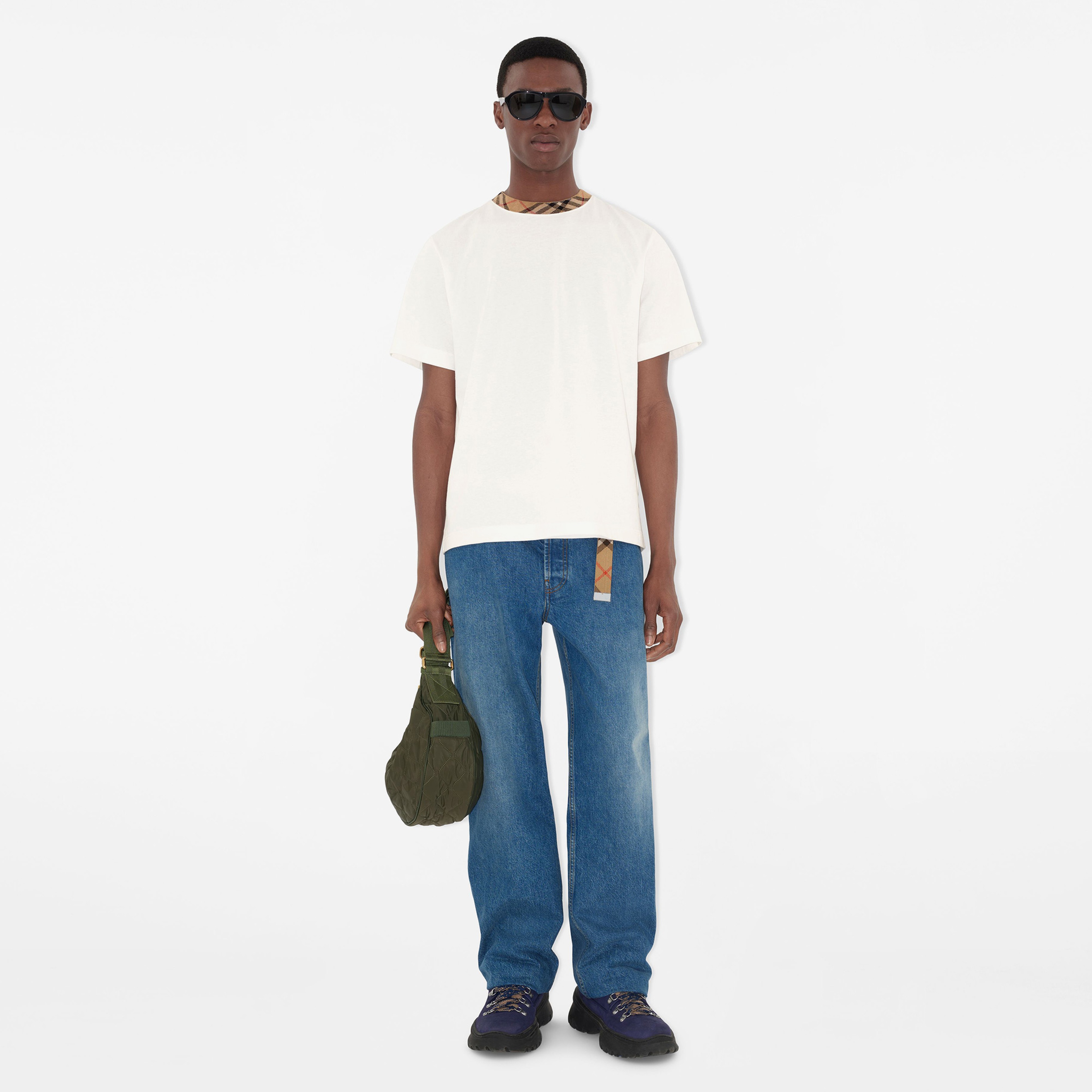 Burberry Erkek Mavi Pantolon