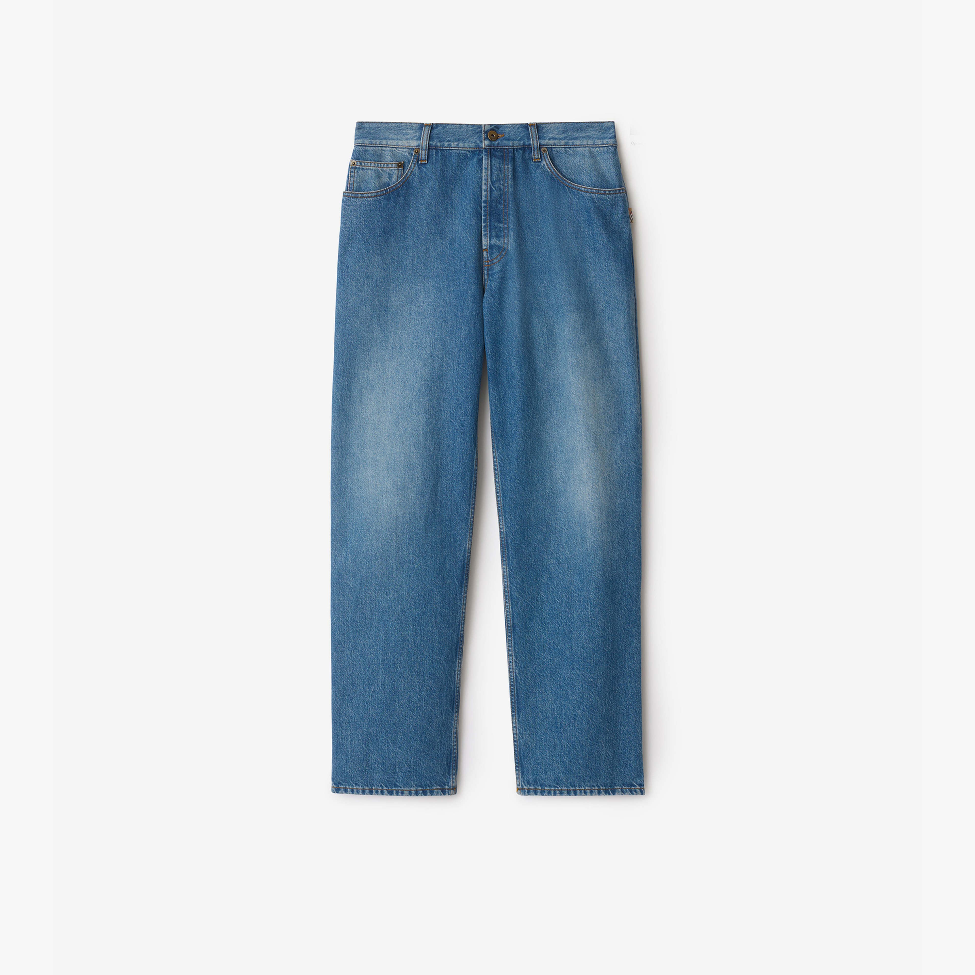 Burberry Erkek Mavi Pantolon