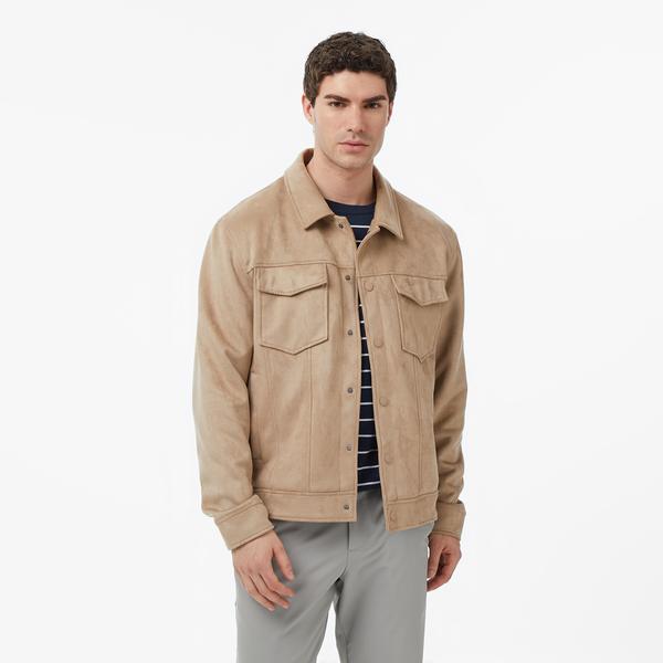 Nautica Erkek Bej Regular Fit Süet Ceket