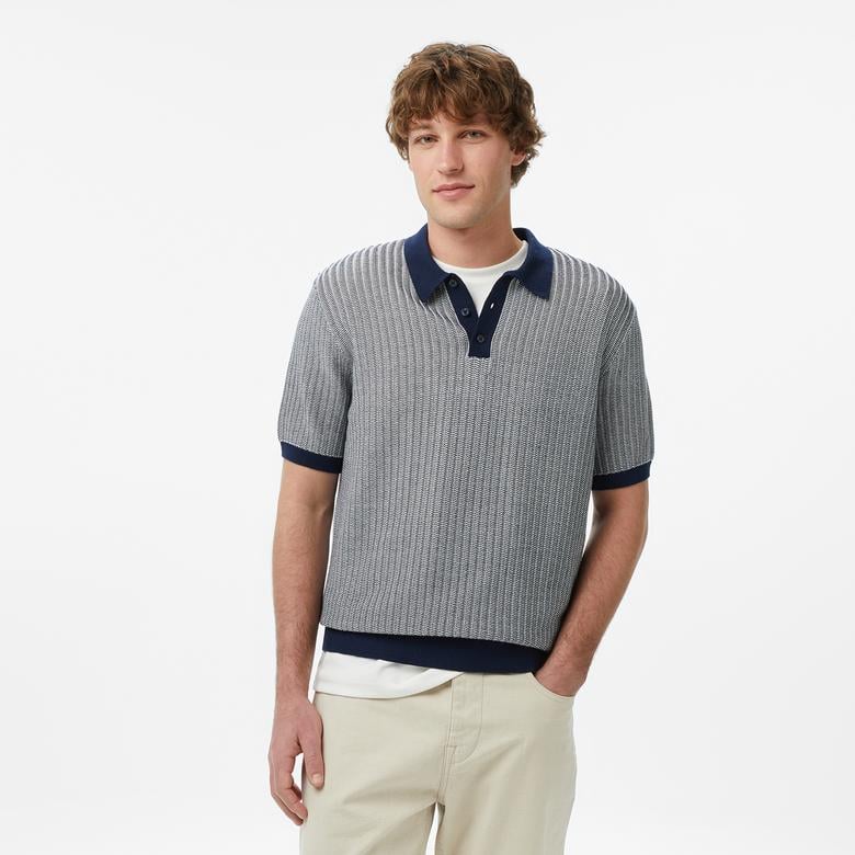 Nautica Erkek Lacivert Regular Fit Kısa Kollu Triko