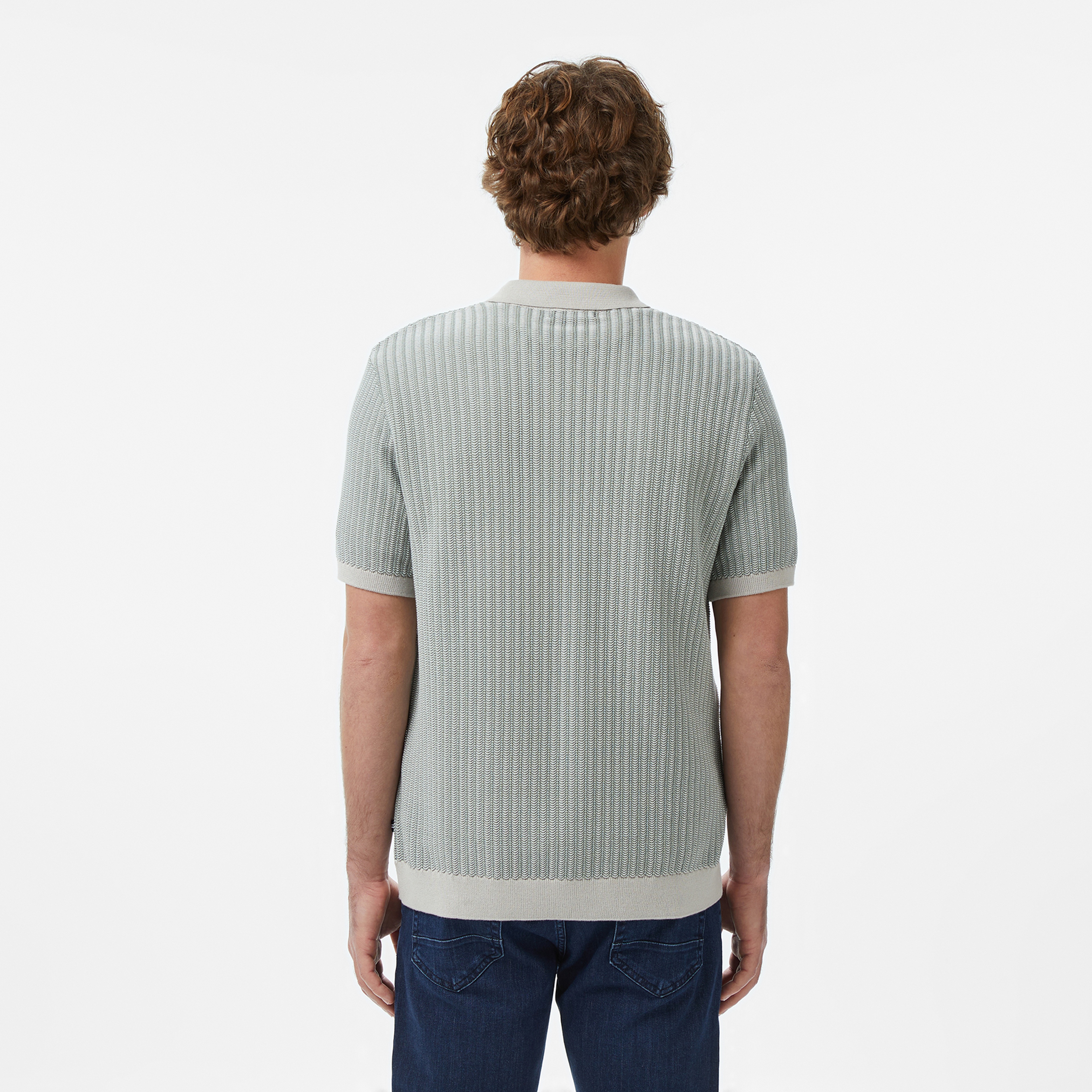 Nautica Erkek Gri Regular Fit Kısa Kollu Triko