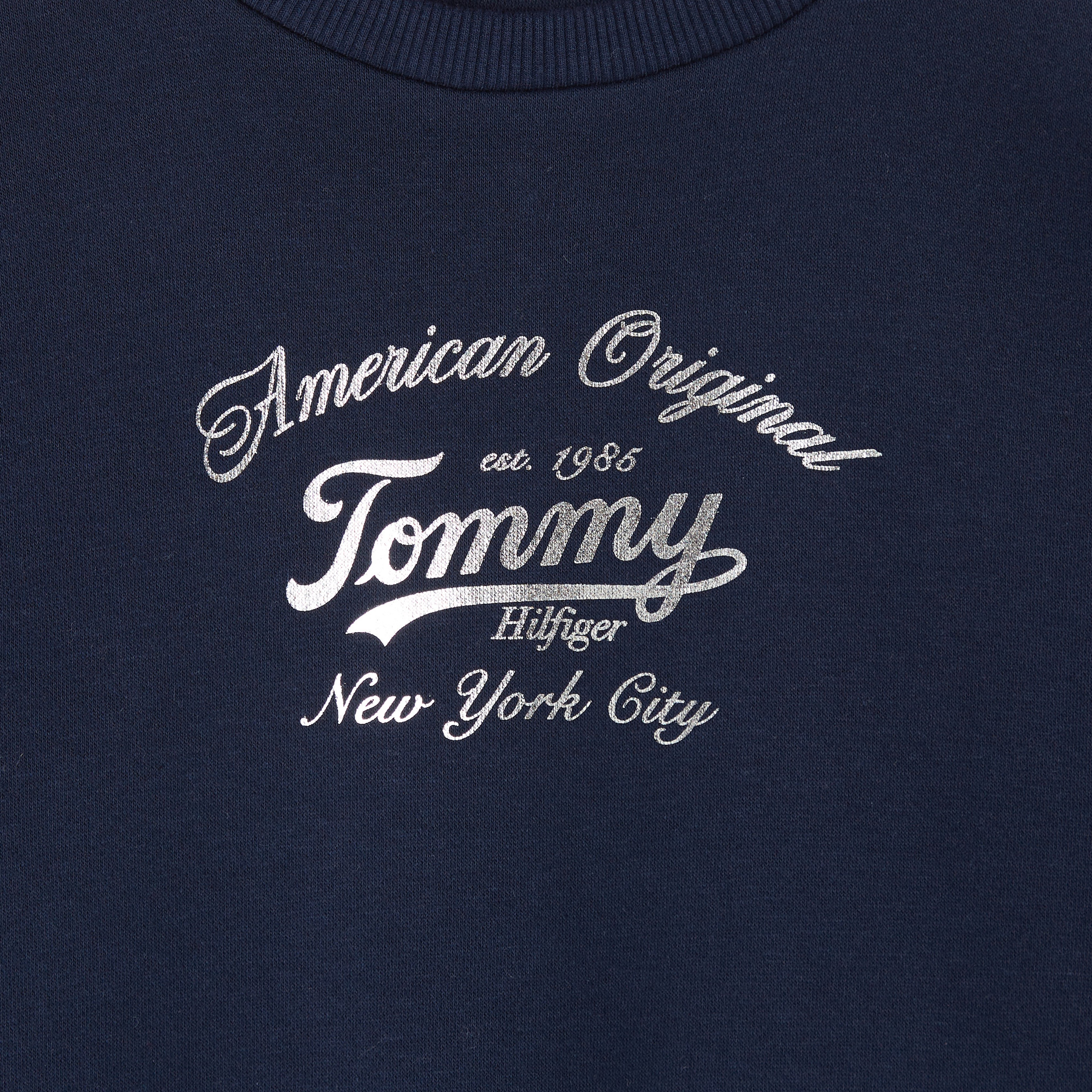 Tommy Hilfiger Script Çocuk Lacivert Sweatshirt