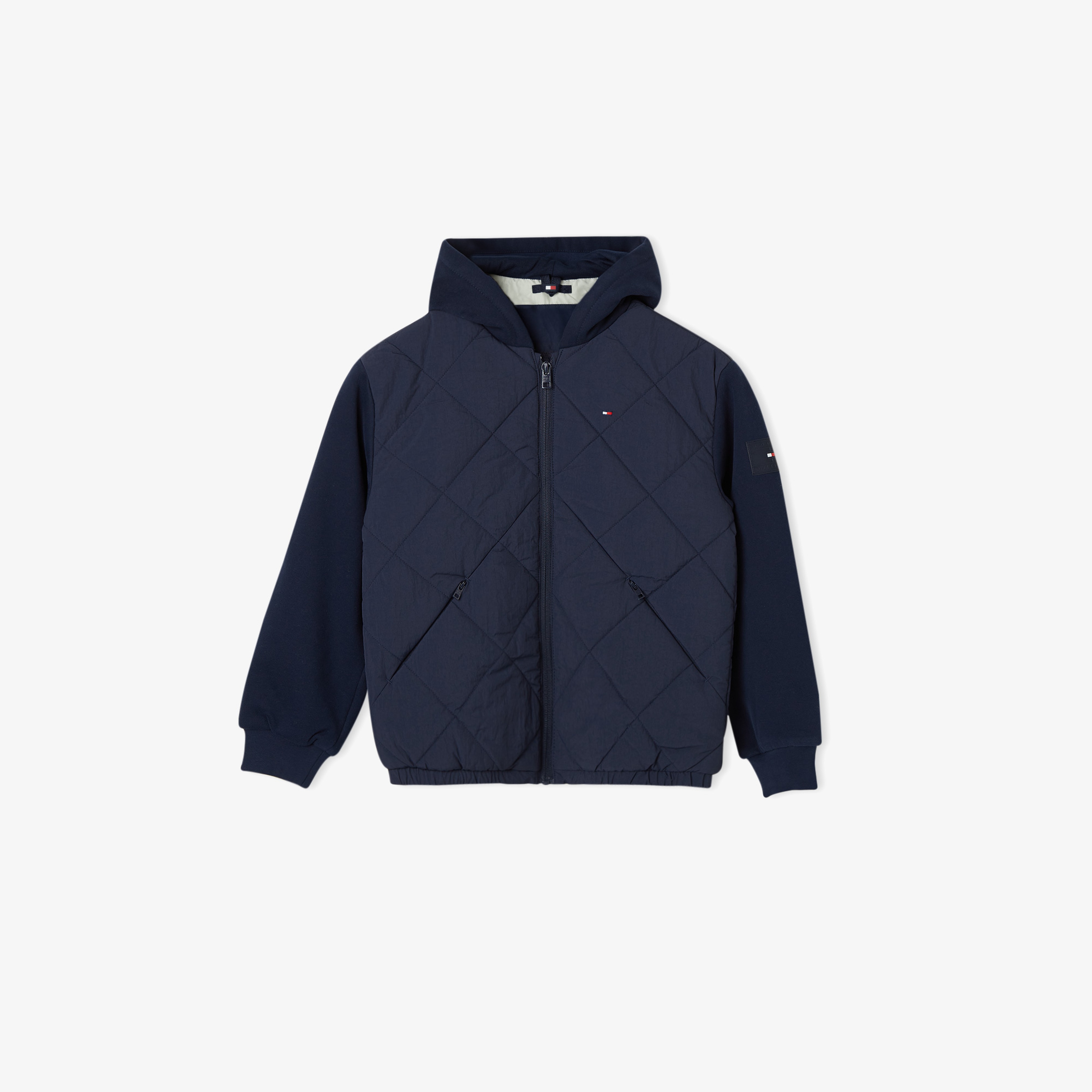 Tommy Hilfiger Mix Media Quilted Çocuk Lacivert Puffer Mont