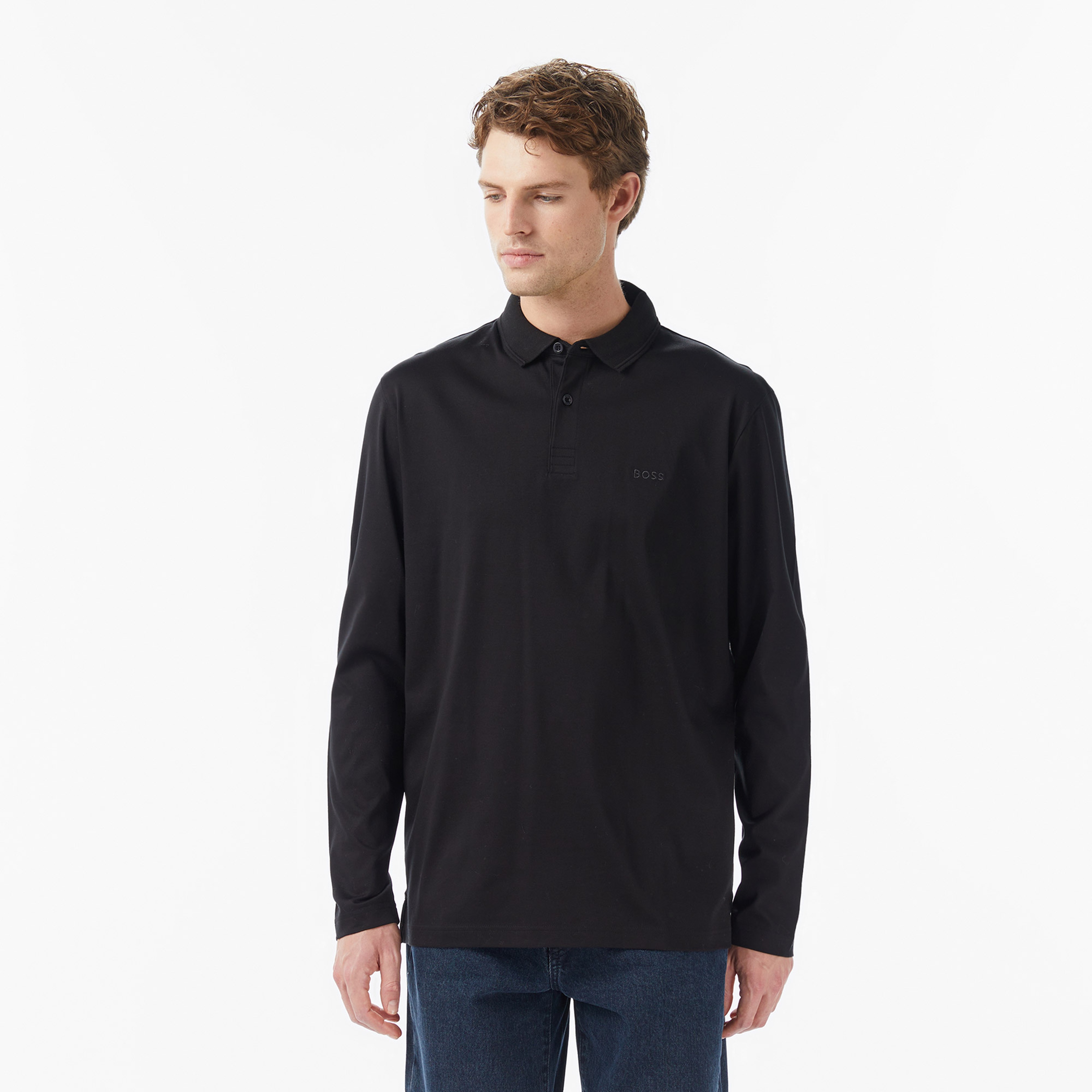 Boss Pirol Erkek Siyah Polo