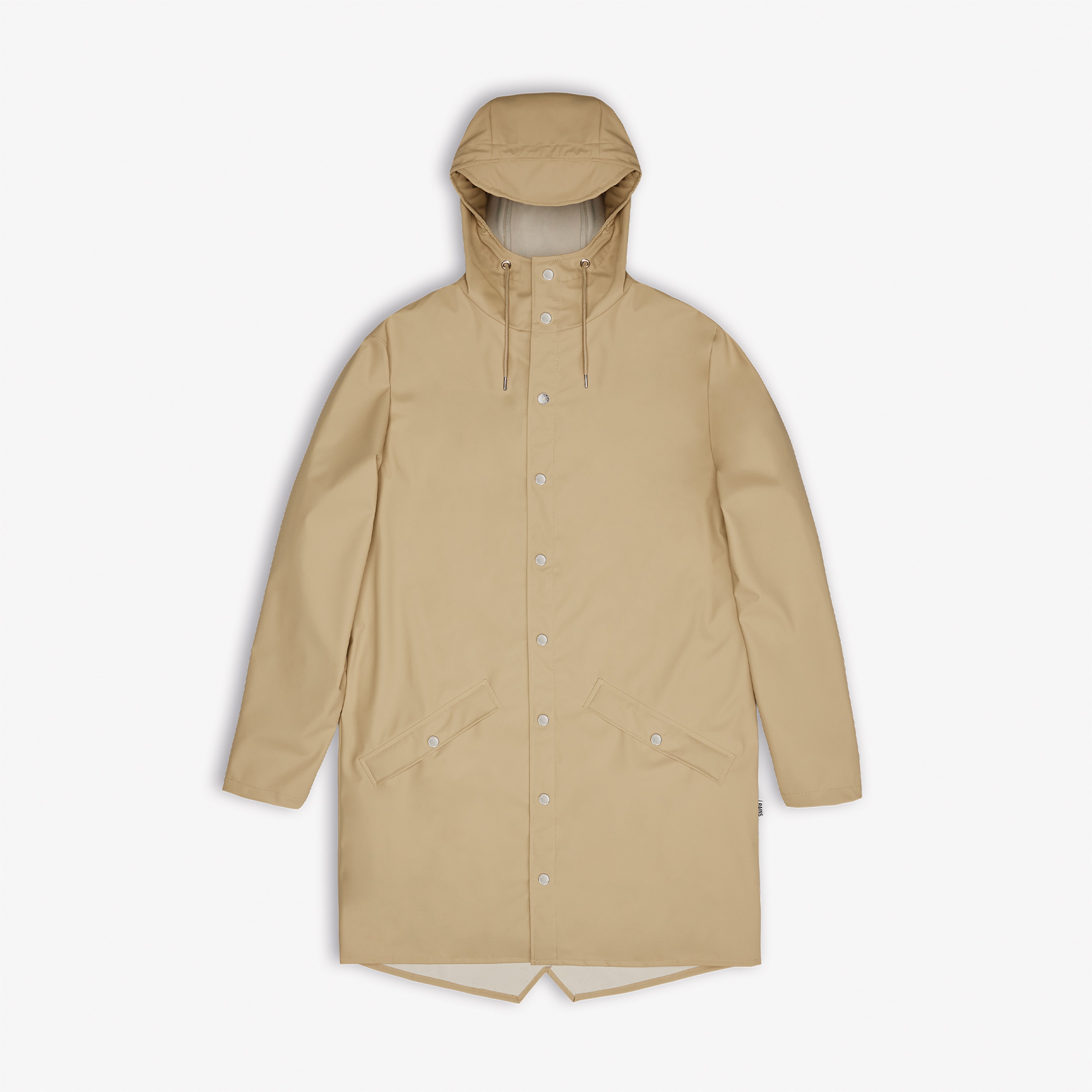 Rains Long Unisex Bej Yağmurluk