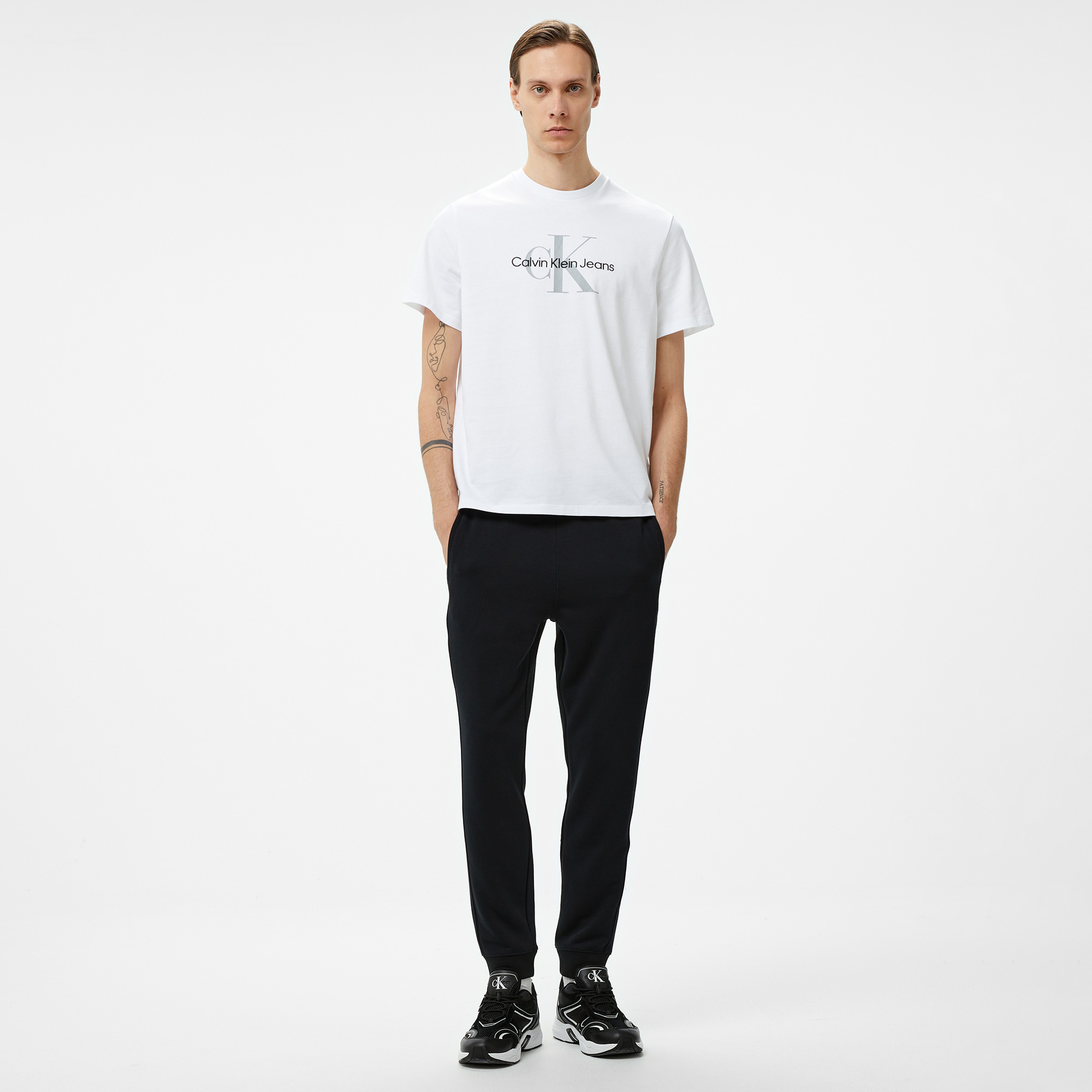 Calvin Klein Jeans Hero Monogram 20s Archıve Erkek Beyaz T-Shirt