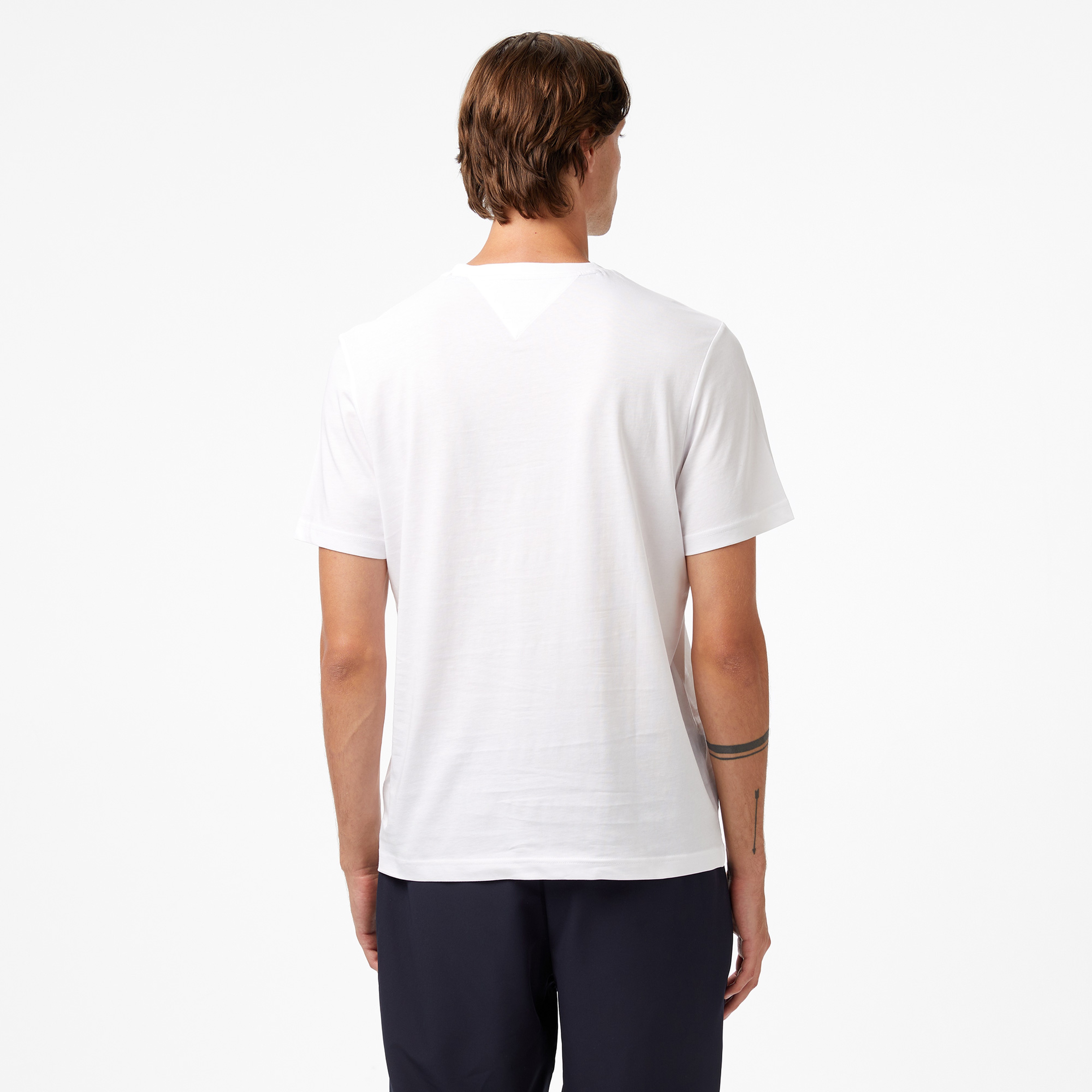 Tommy Hilfiger Stack Erkek Beyaz T-Shirt