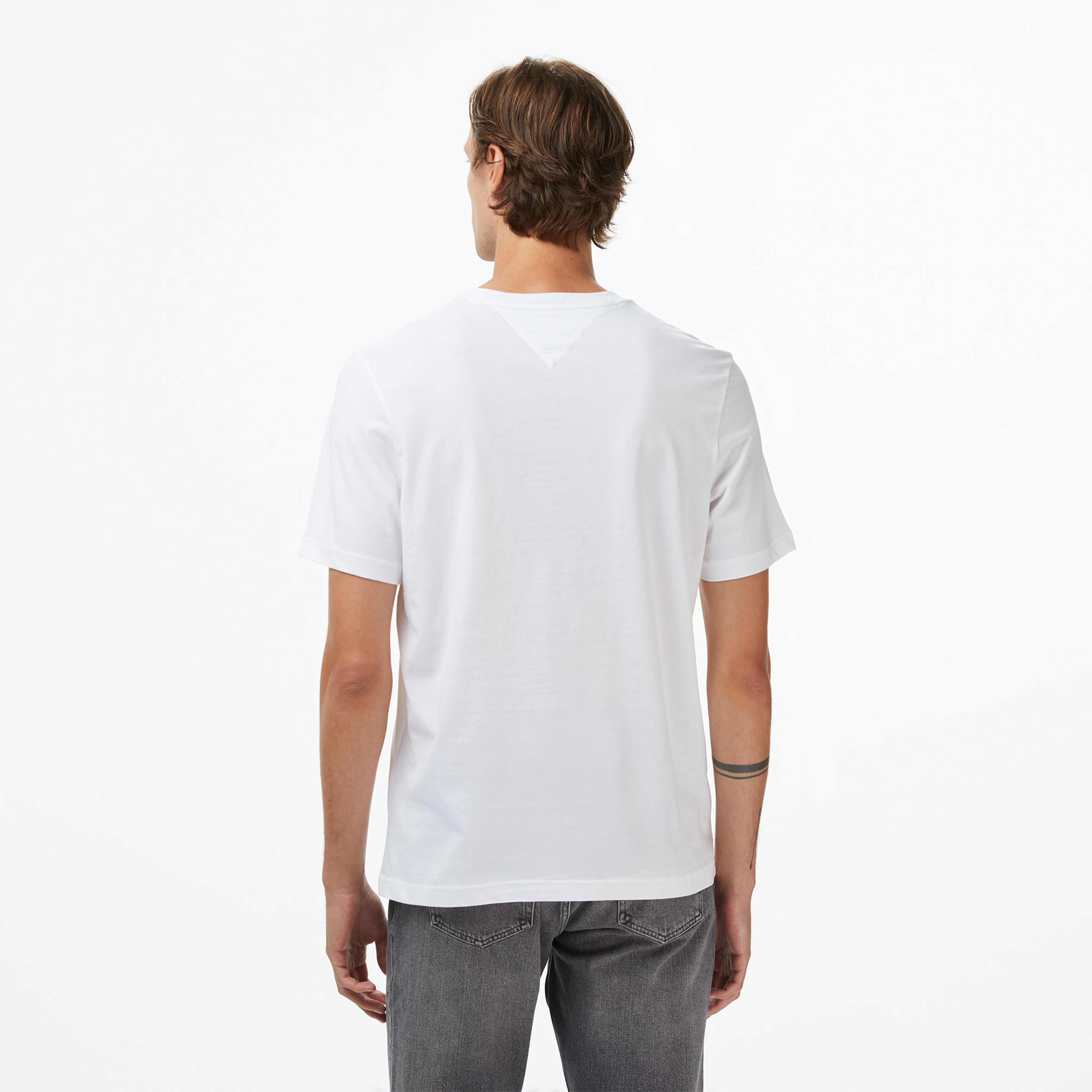 Tommy Hilfiger Flock Erkek Beyaz T-Shirt