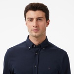 Tommy Hilfiger Performance Knit Solid Erkek Lacivert Gömlek