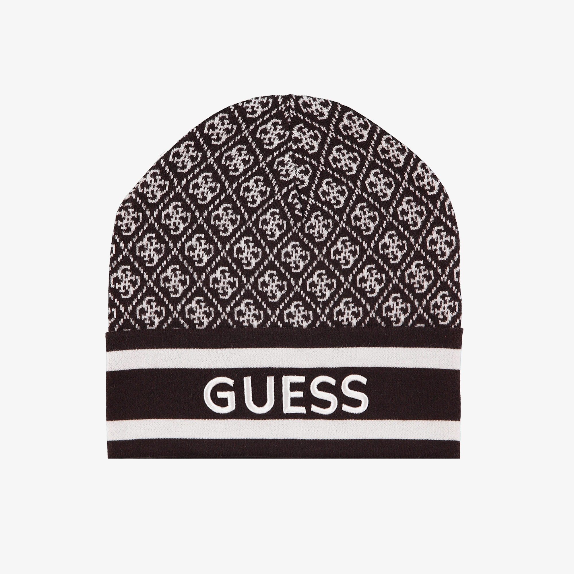 Guess Sevyn 4G Logo Yün Karışımlı Kadın Kahverengi Bere