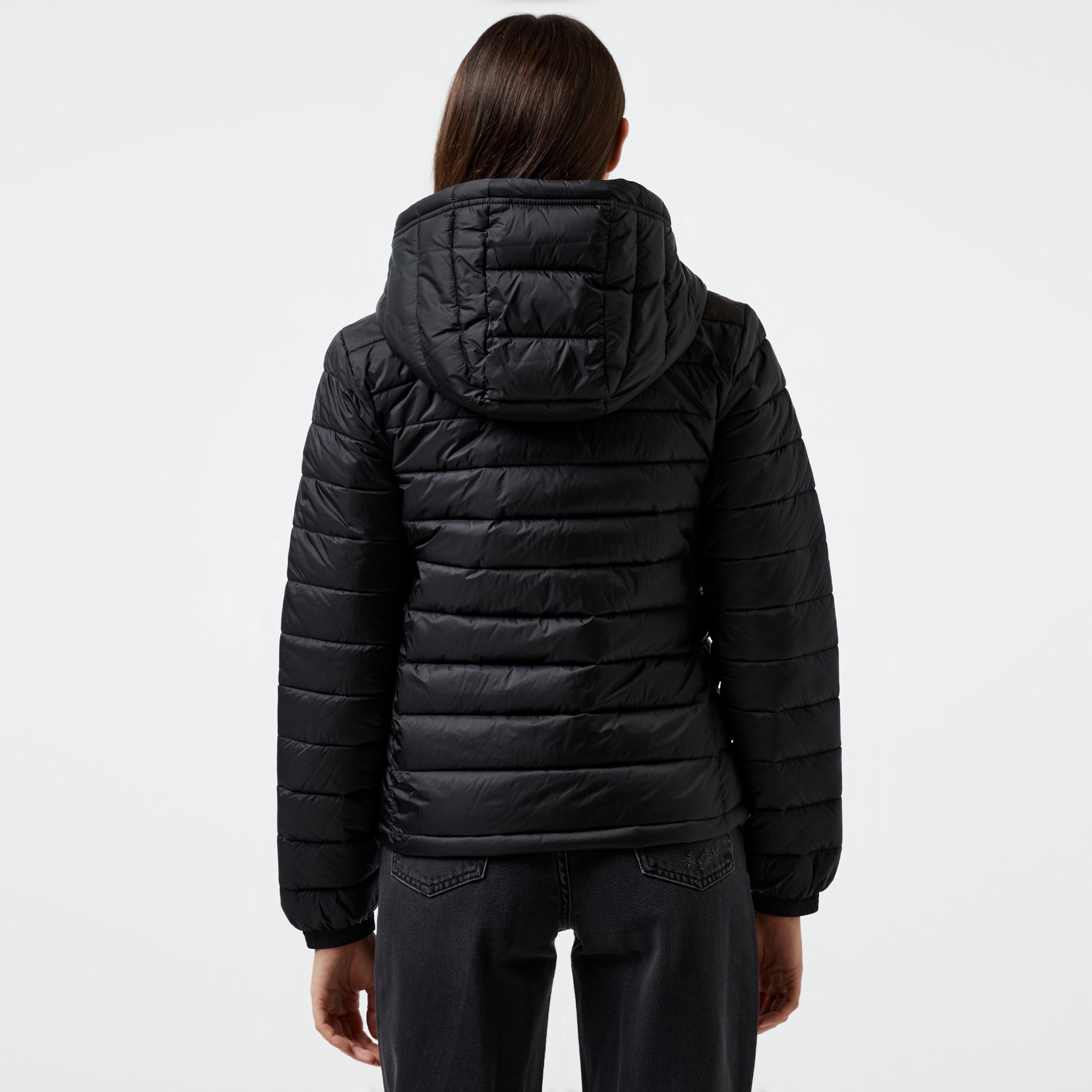 Guess Hooded PufferKadın Siyah Mont