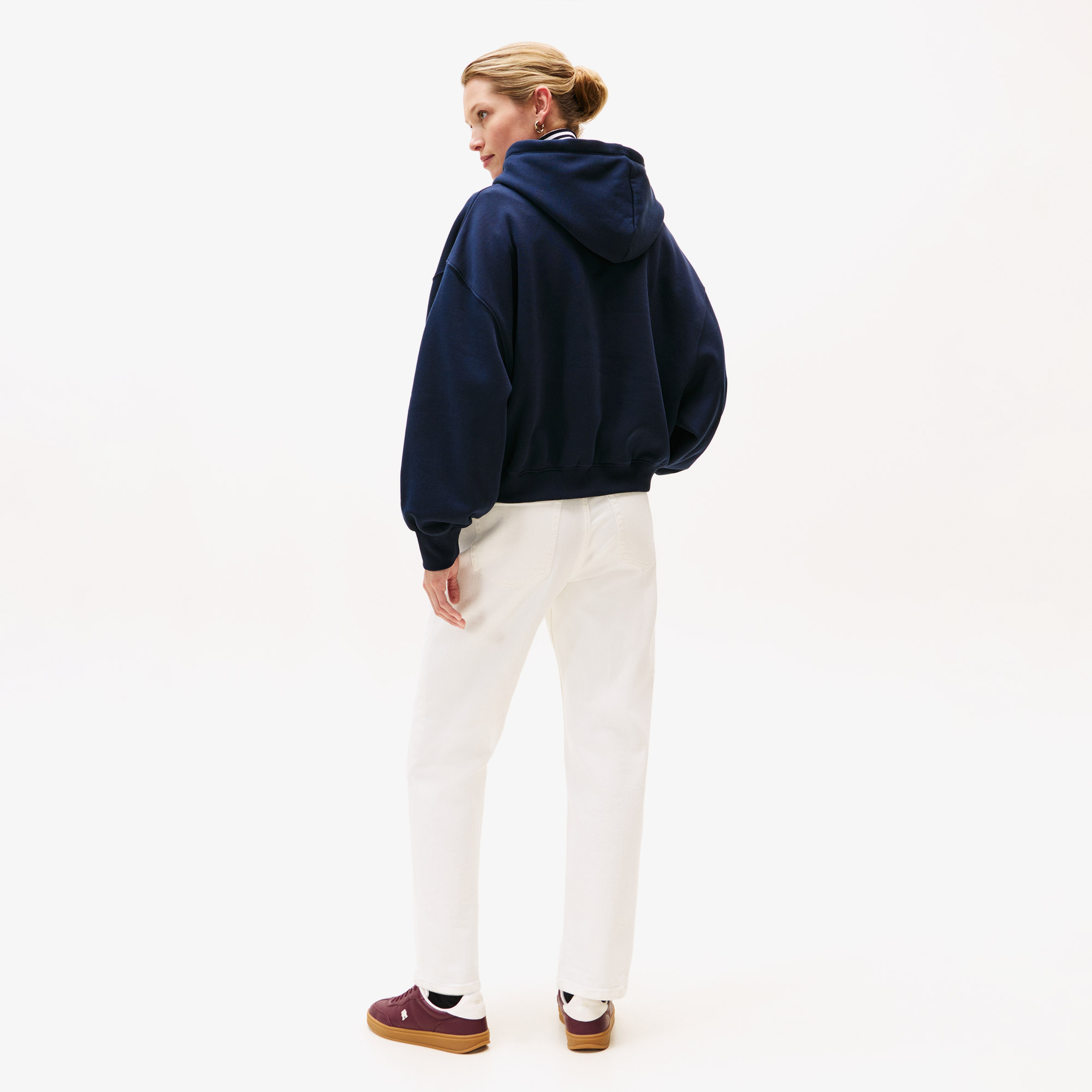 Tommy Hilfiger Classic Script Kadın Lacivert Hoodie