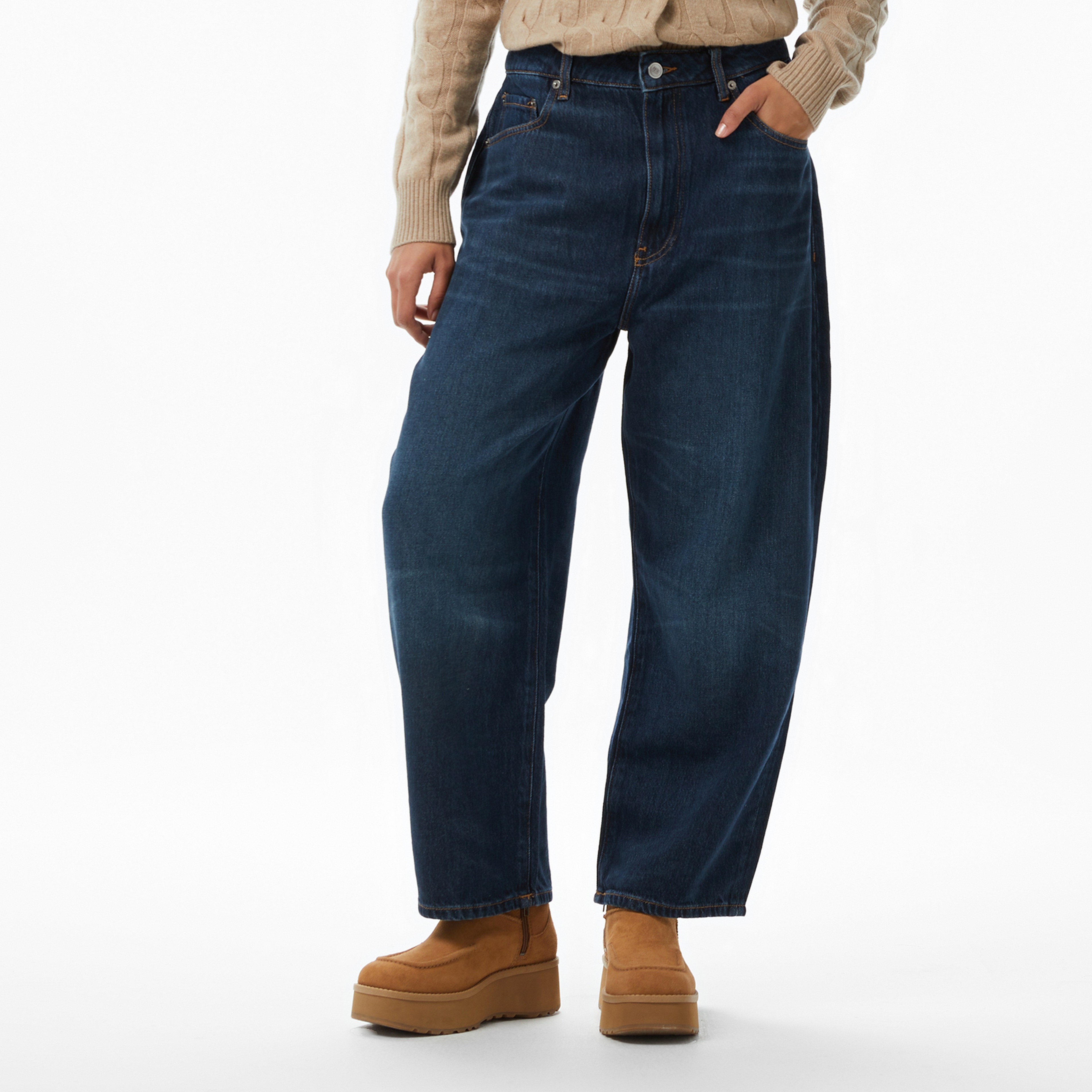 Tommy Hilfiger Denim Milo Barrel Kadın Mavi Jean Pantolon