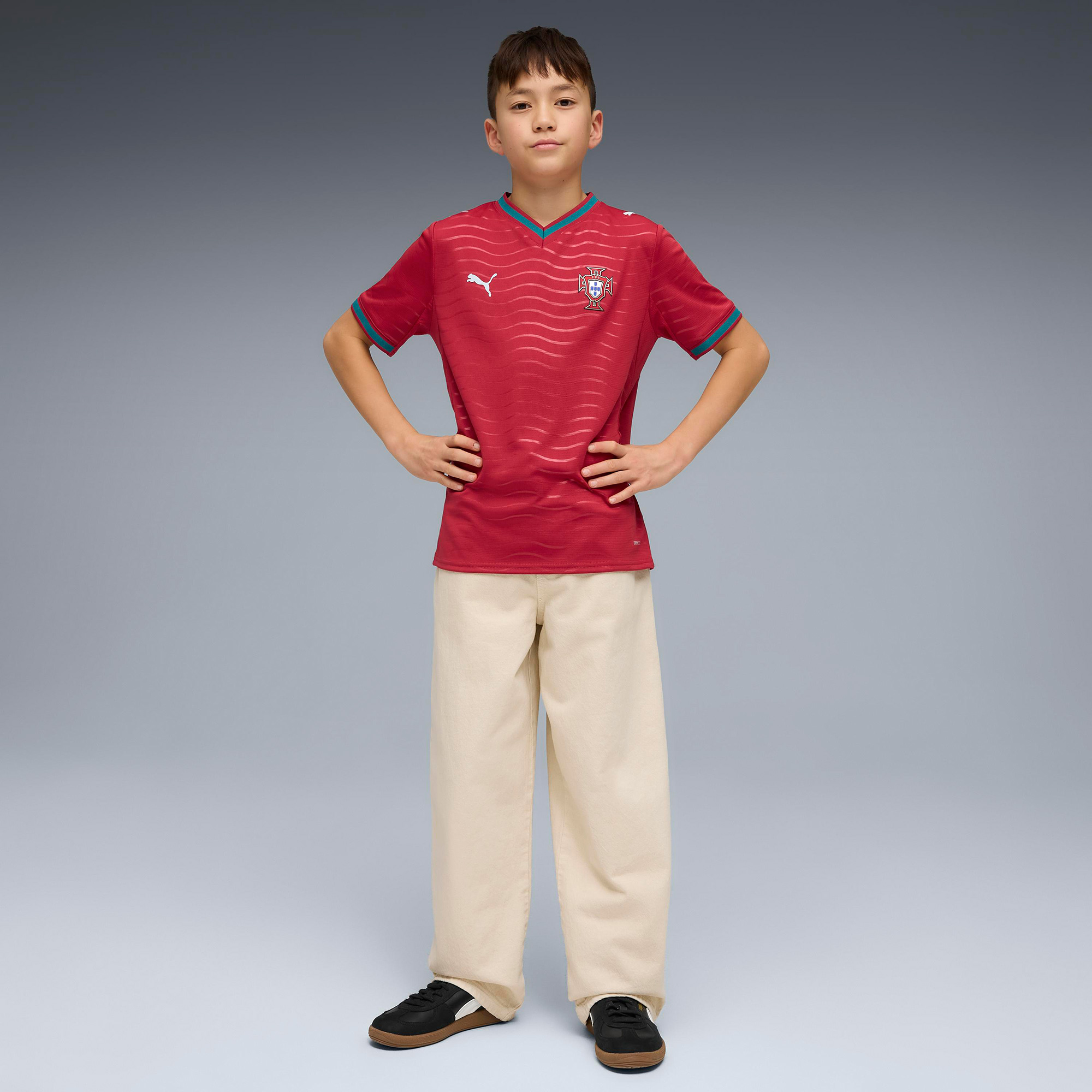 Puma FPF Portugal 2026 Home Çocuk Kırmızı Forma