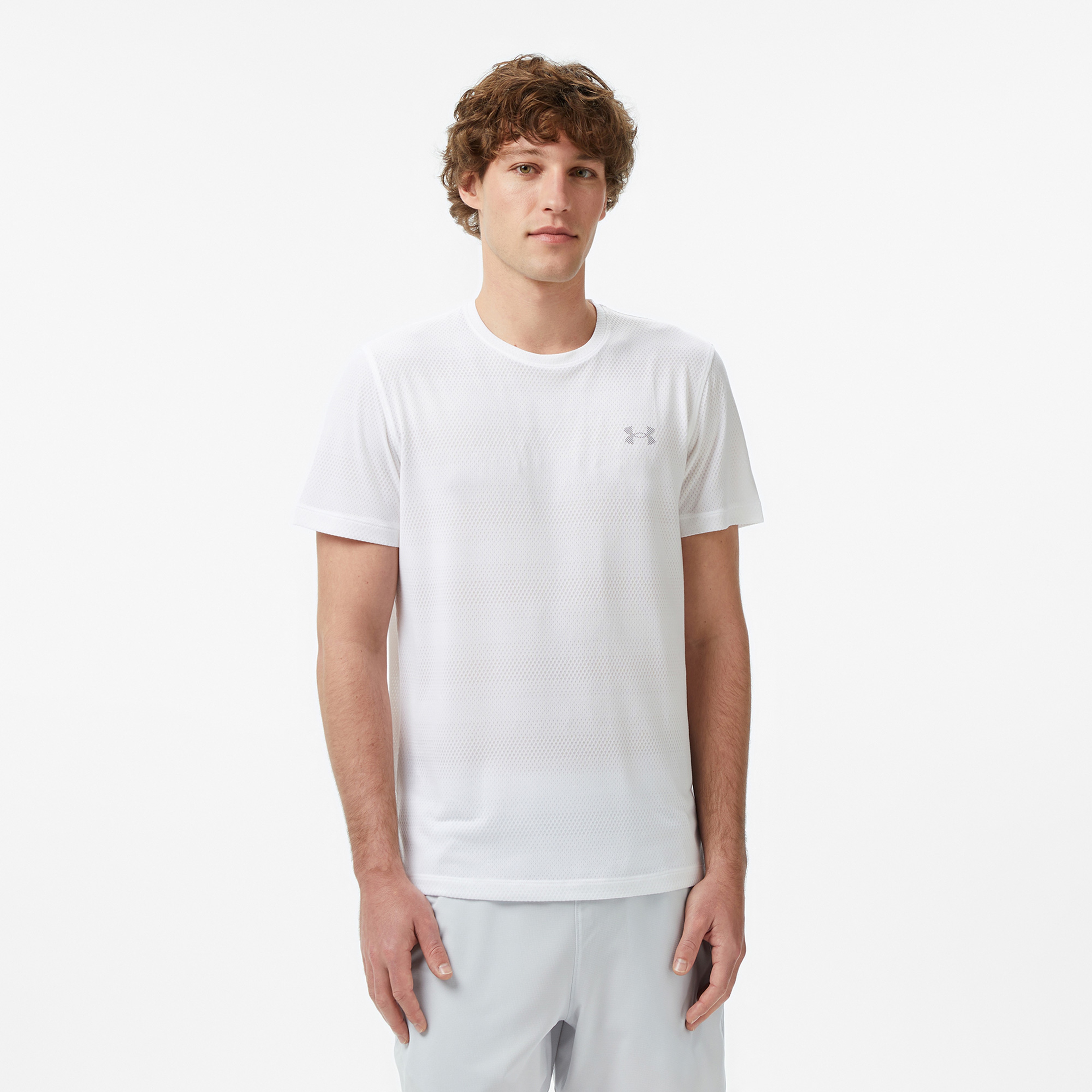 Under Armour Velociti Ss Erkek Beyaz Koşu T-Shirt