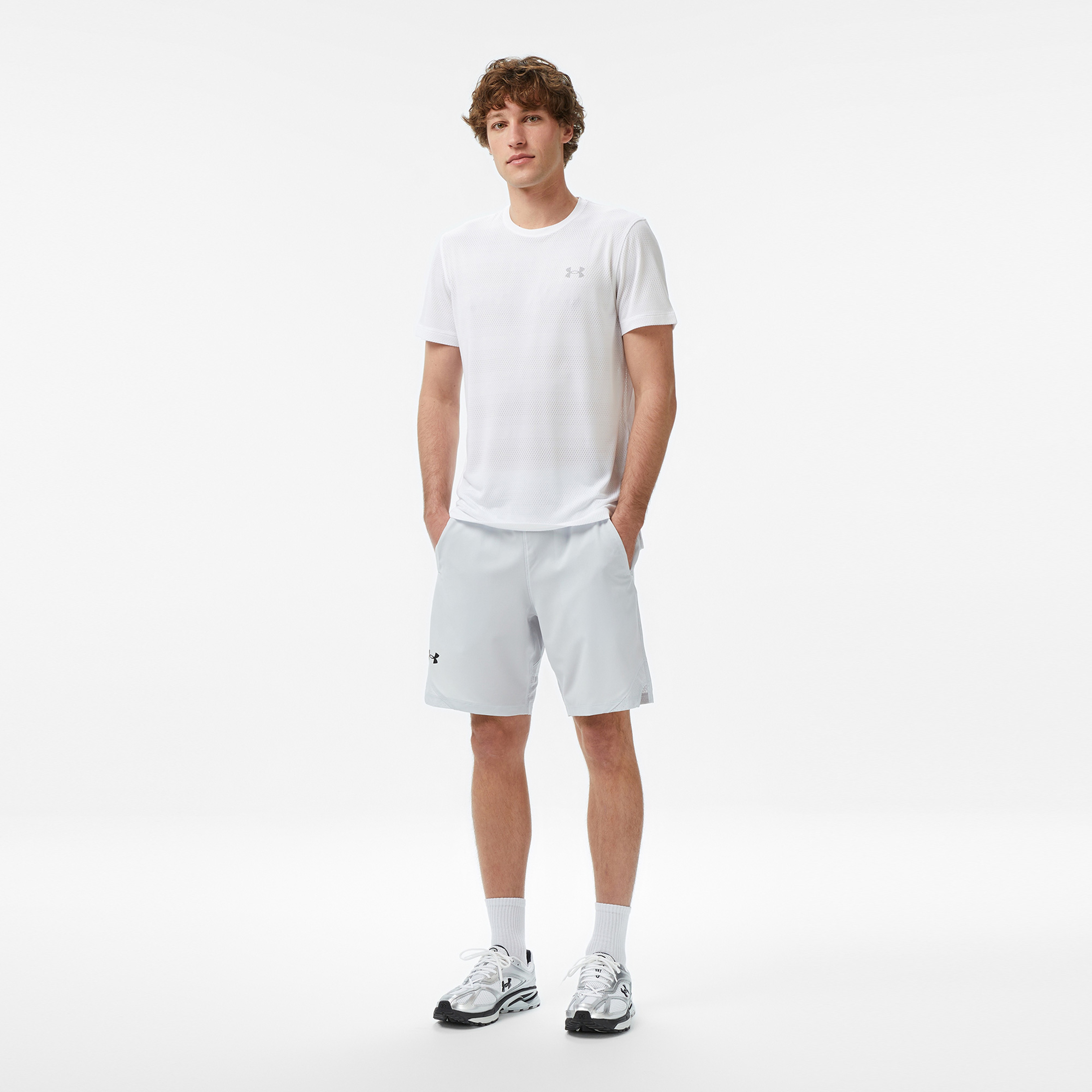 Under Armour Velociti Ss Erkek Beyaz Koşu T-Shirt