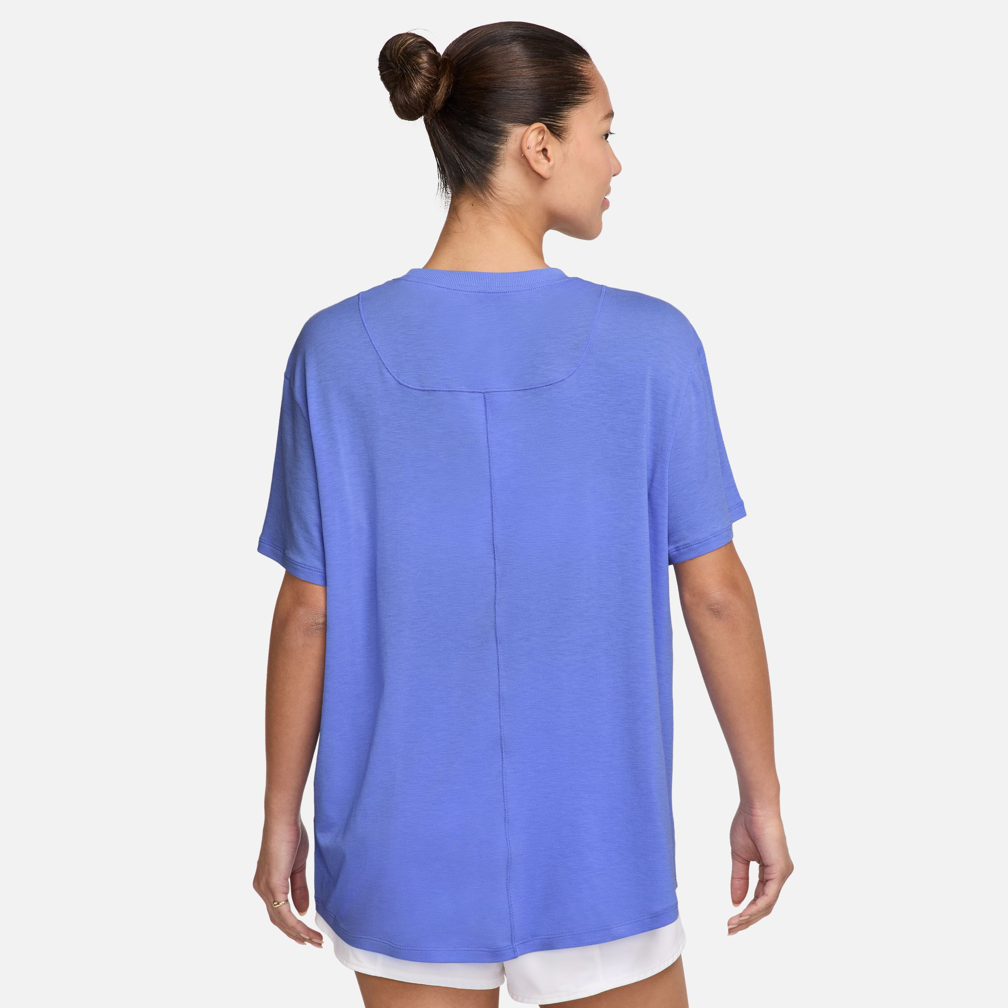 Nike One Relaxed Kadın Mor Antrenman T-Shirt