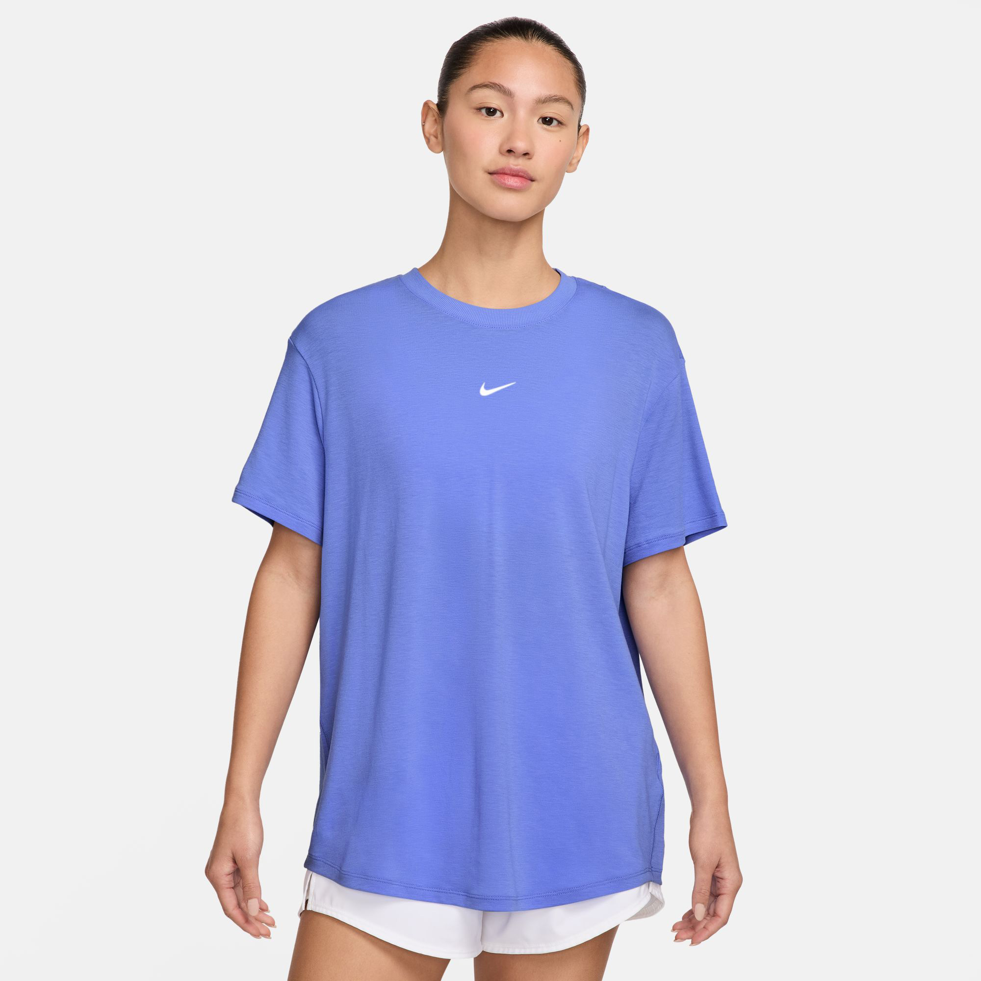 Nike One Relaxed Kadın Mor Antrenman T-Shirt