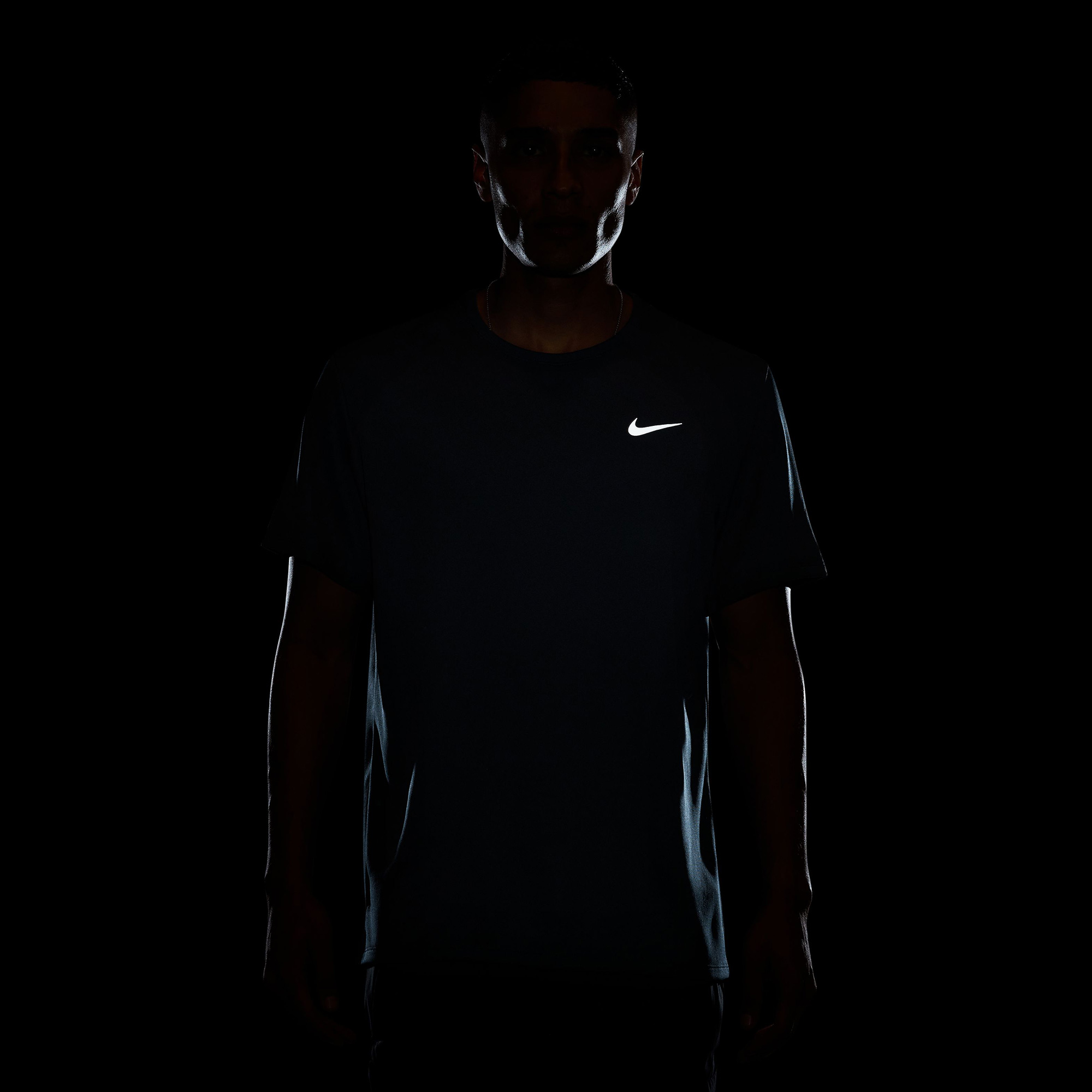 Nike Dri-Fit Miler Erkek Mavi T-Shirt