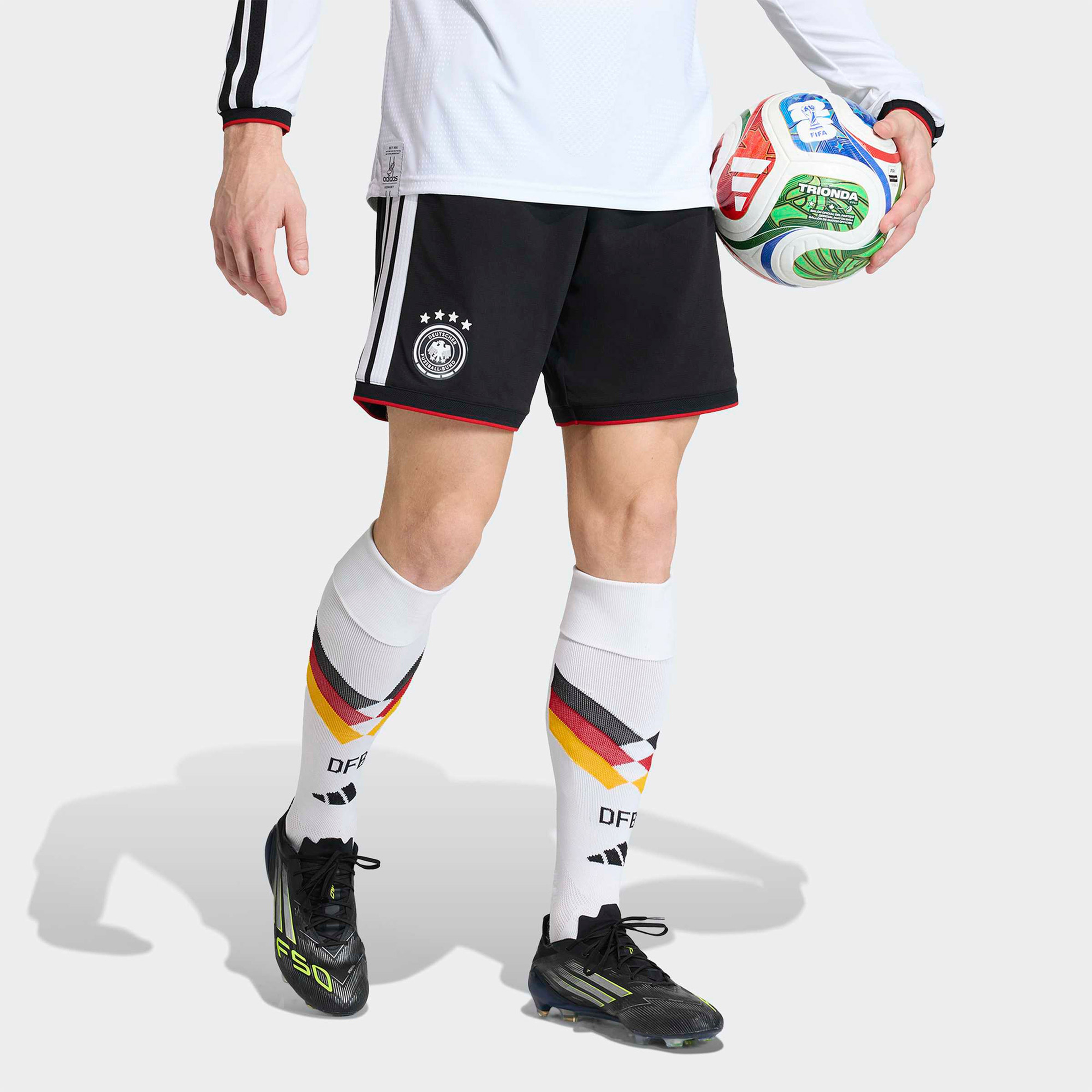 adidas Almanya 26 İç Saha Erkek Siyah Şort