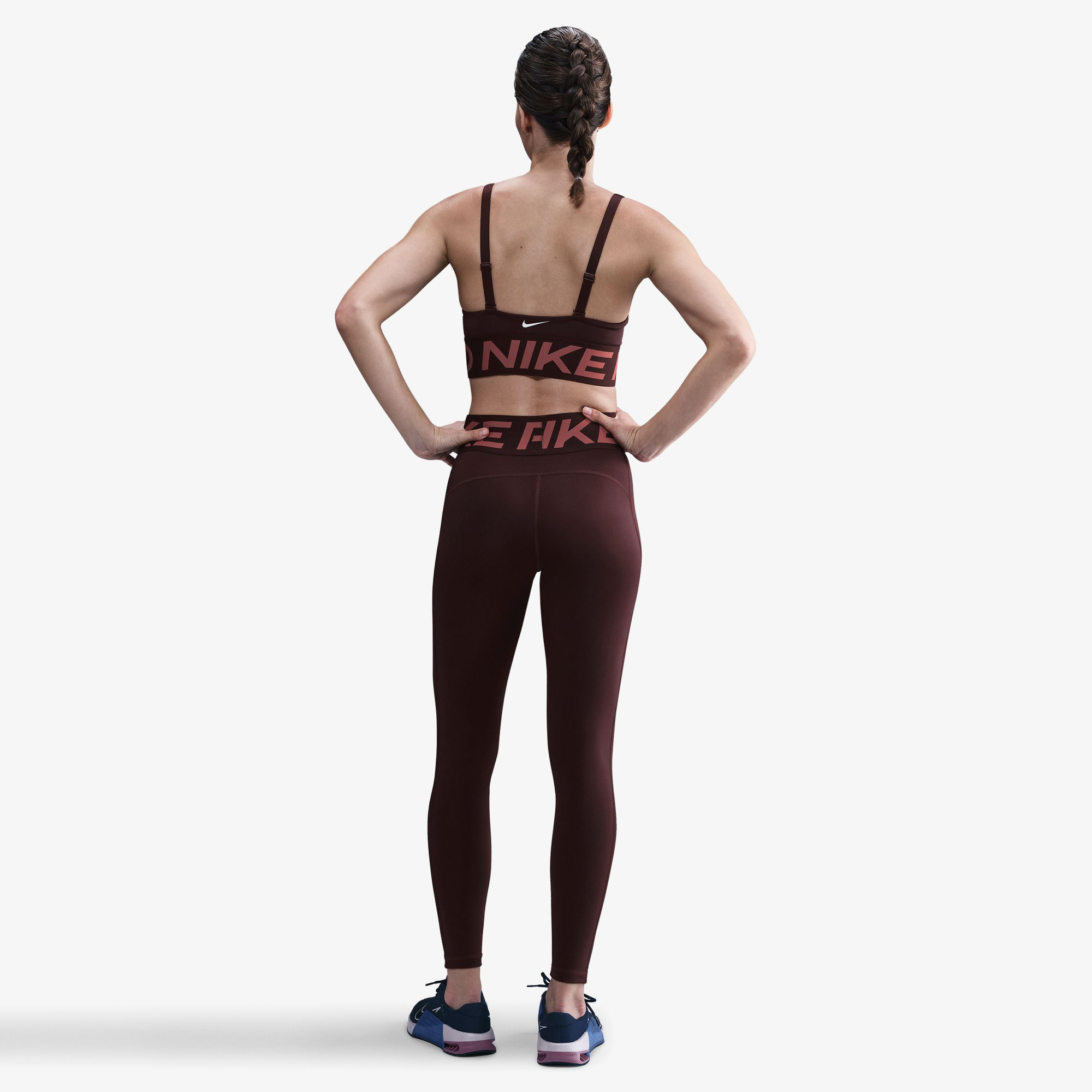 Nike Pro Indy Plunge Kadın Bordo Koşu Bra