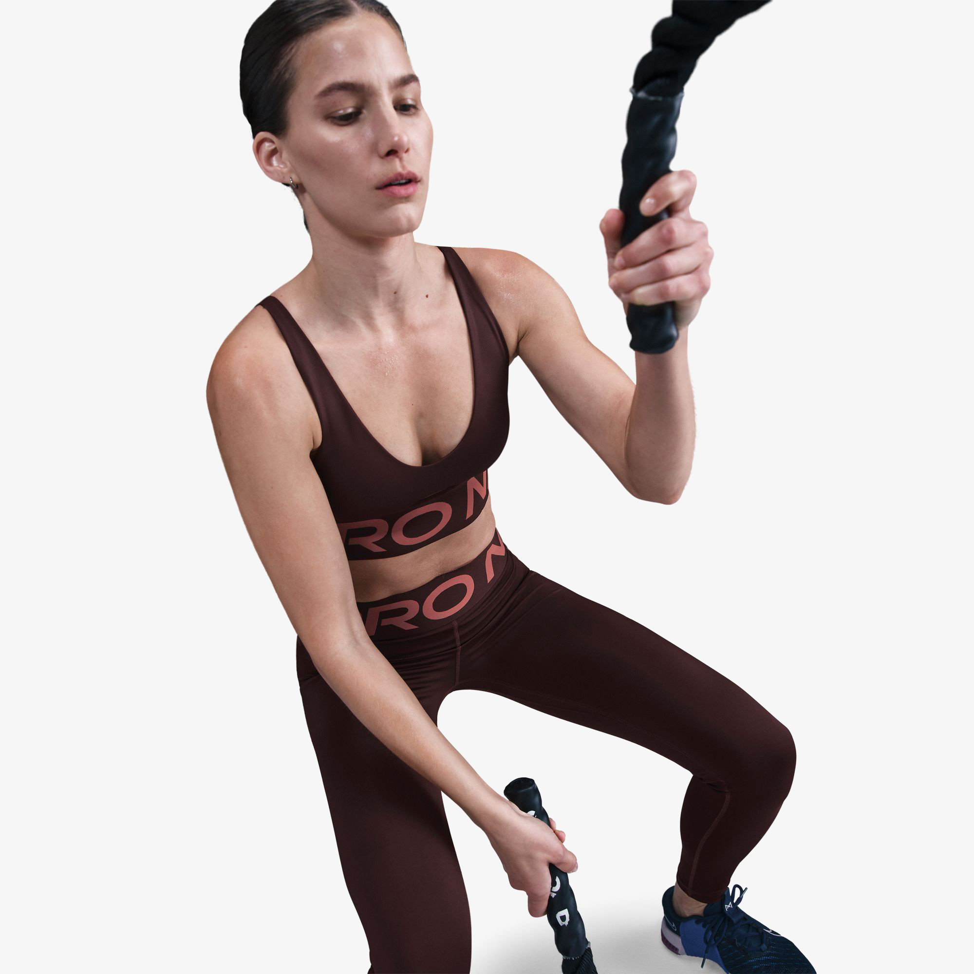 Nike Pro Indy Plunge Kadın Bordo Koşu Bra