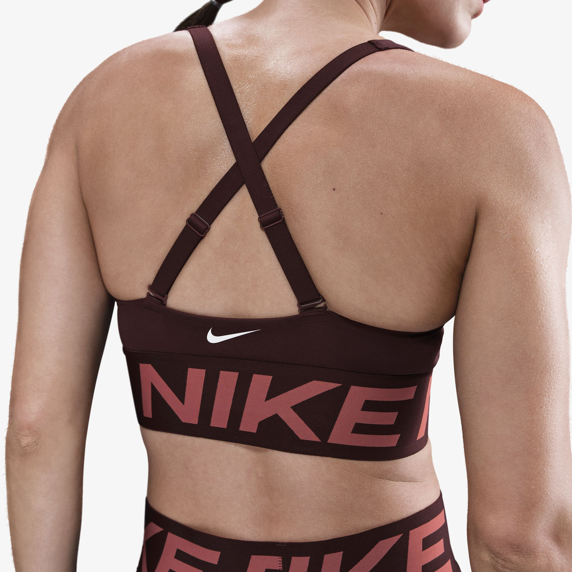 Nike Pro Indy Plunge Kadın Bordo Koşu Bra