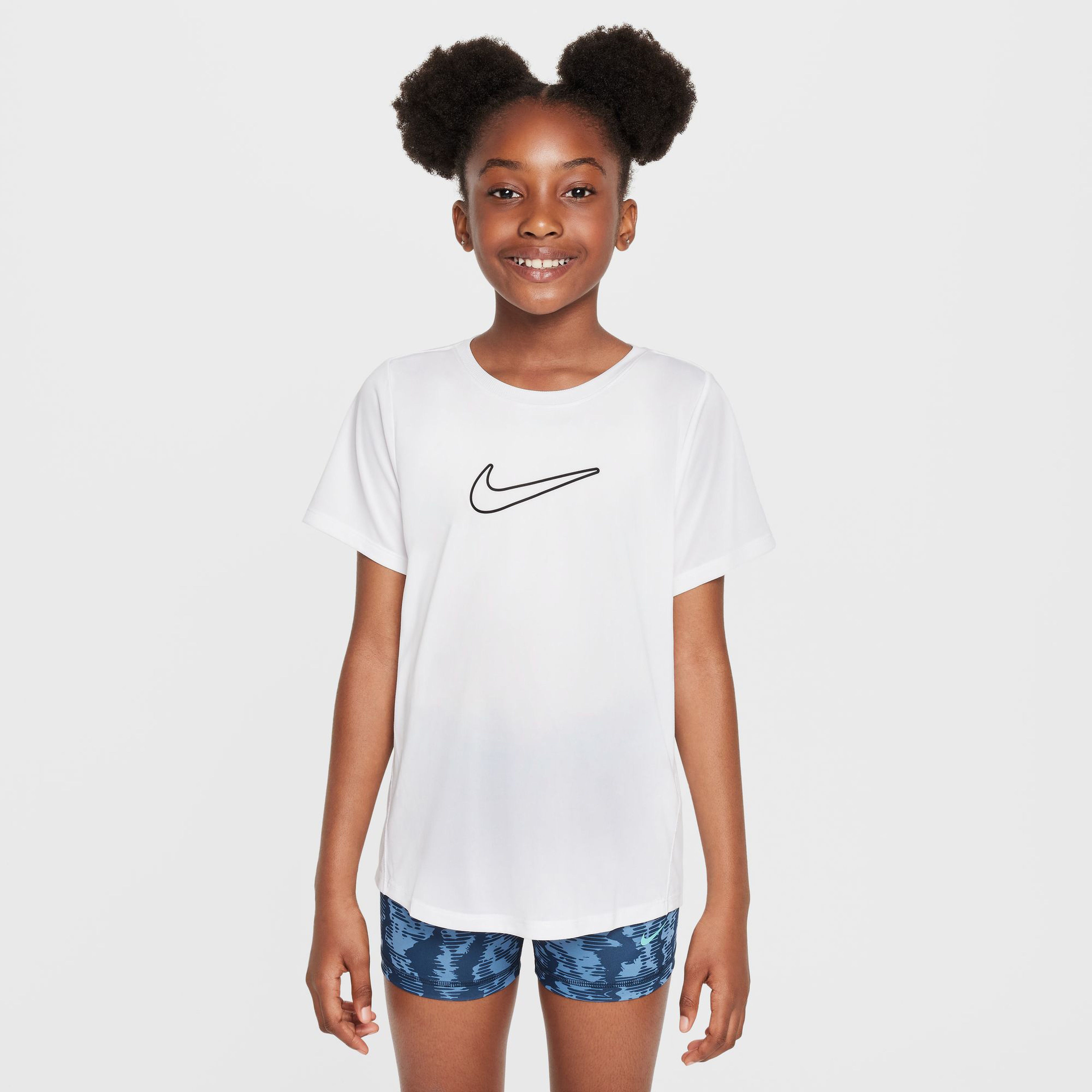 Nike One Fitted Çocuk Beyaz Antrenman T-Shirt