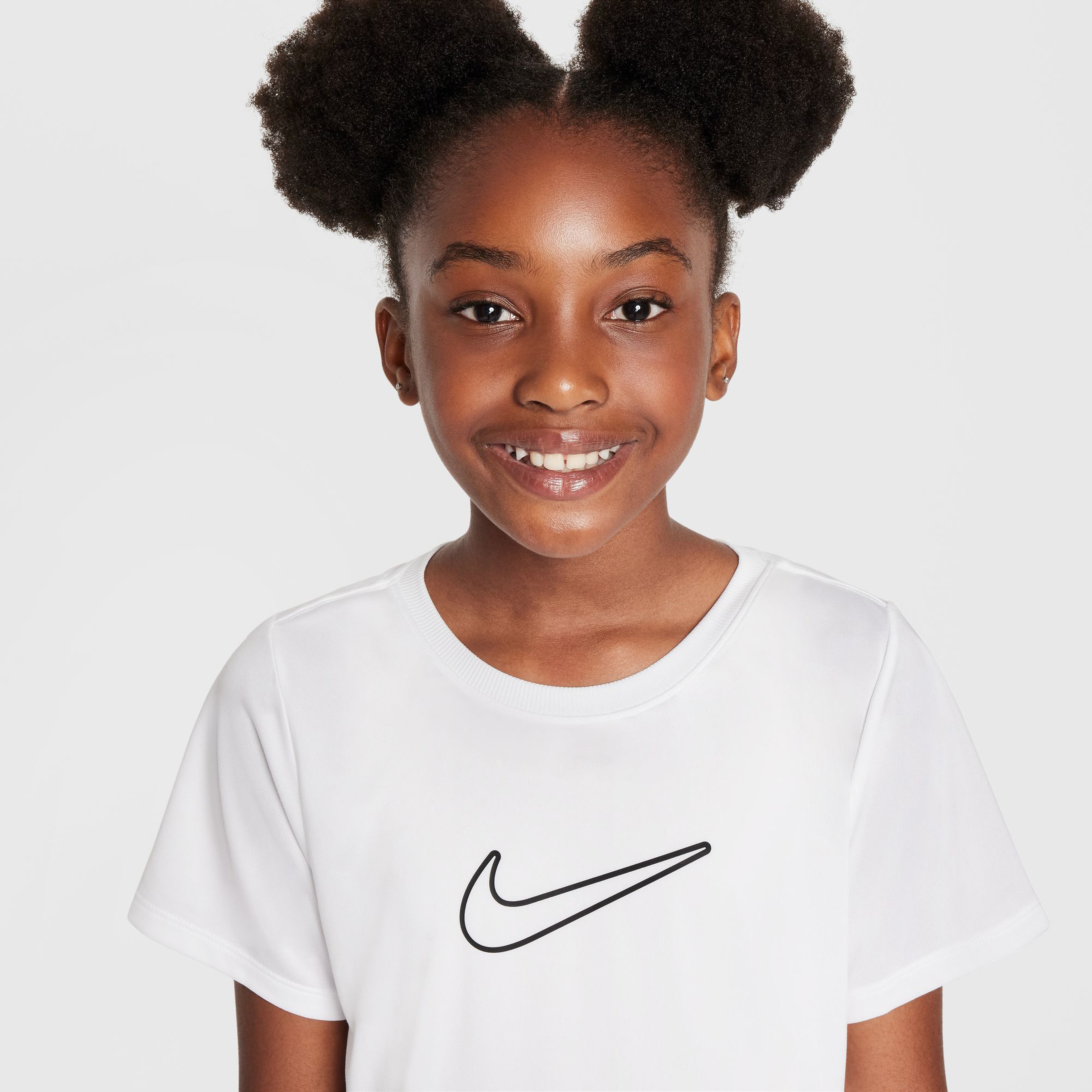 Nike One Fitted Çocuk Beyaz Antrenman T-Shirt