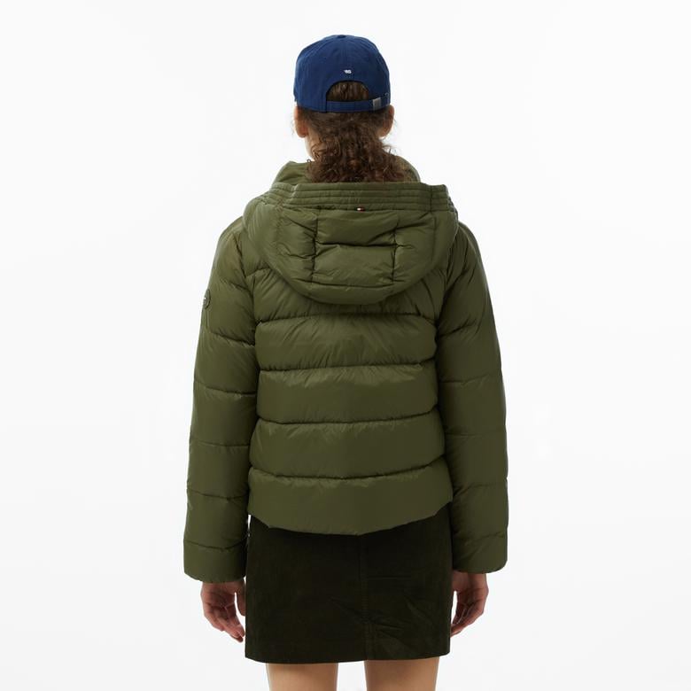 Tommy Hilfiger Casual Down Kadın Yeşil Mont