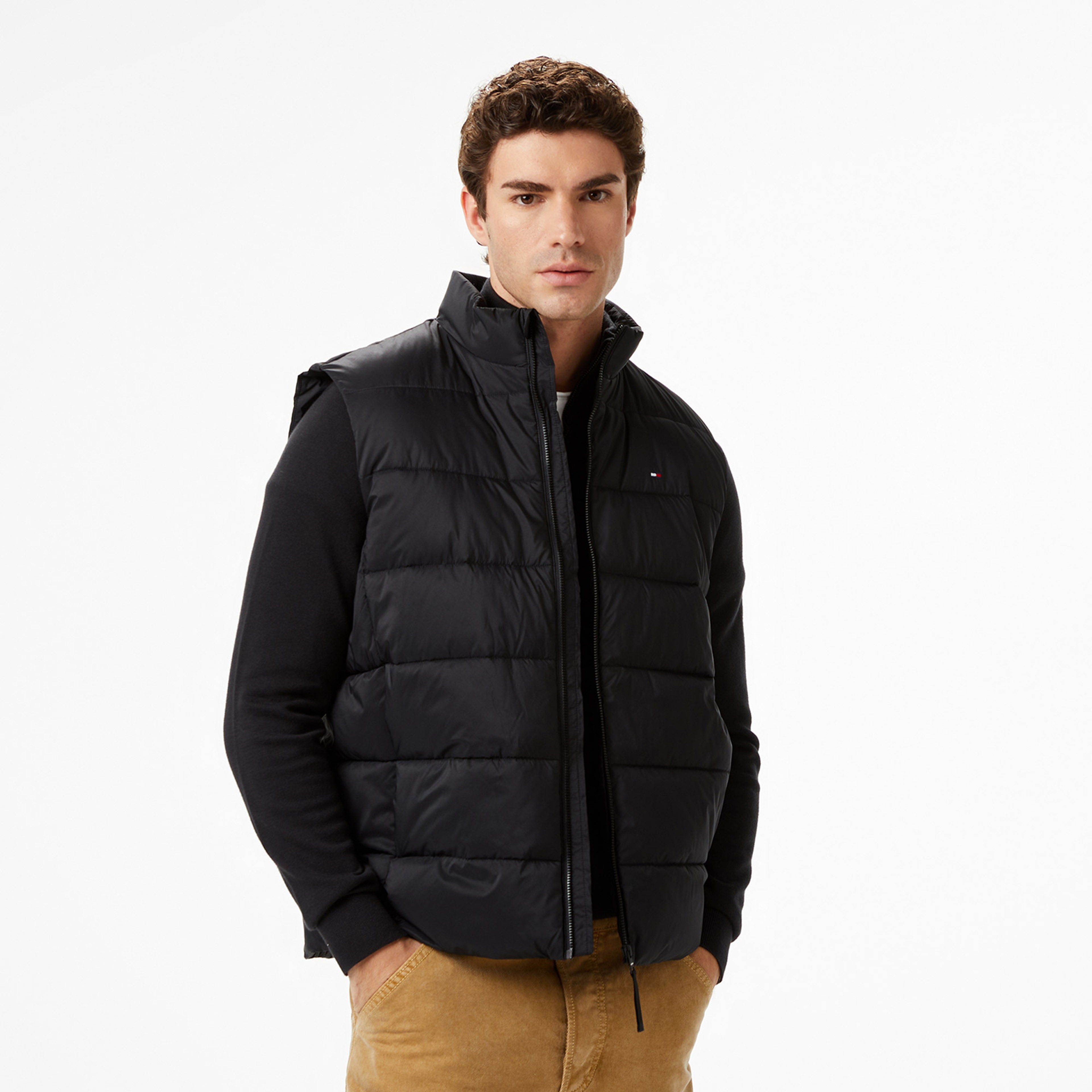 Tommy Hilfiger New Mid Weight Erkek Siyah Yelek