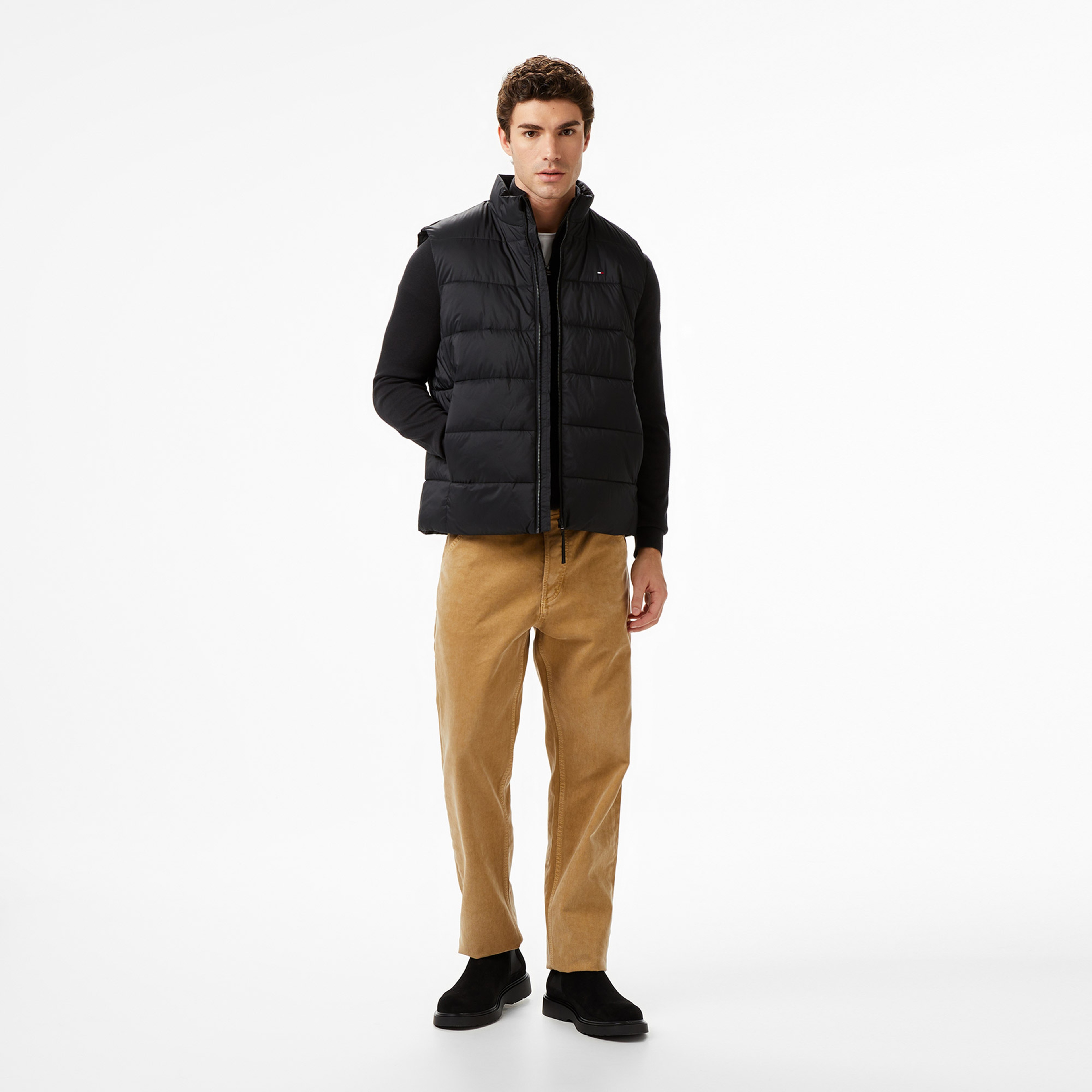 Tommy Hilfiger New Mid Weight Erkek Siyah Yelek