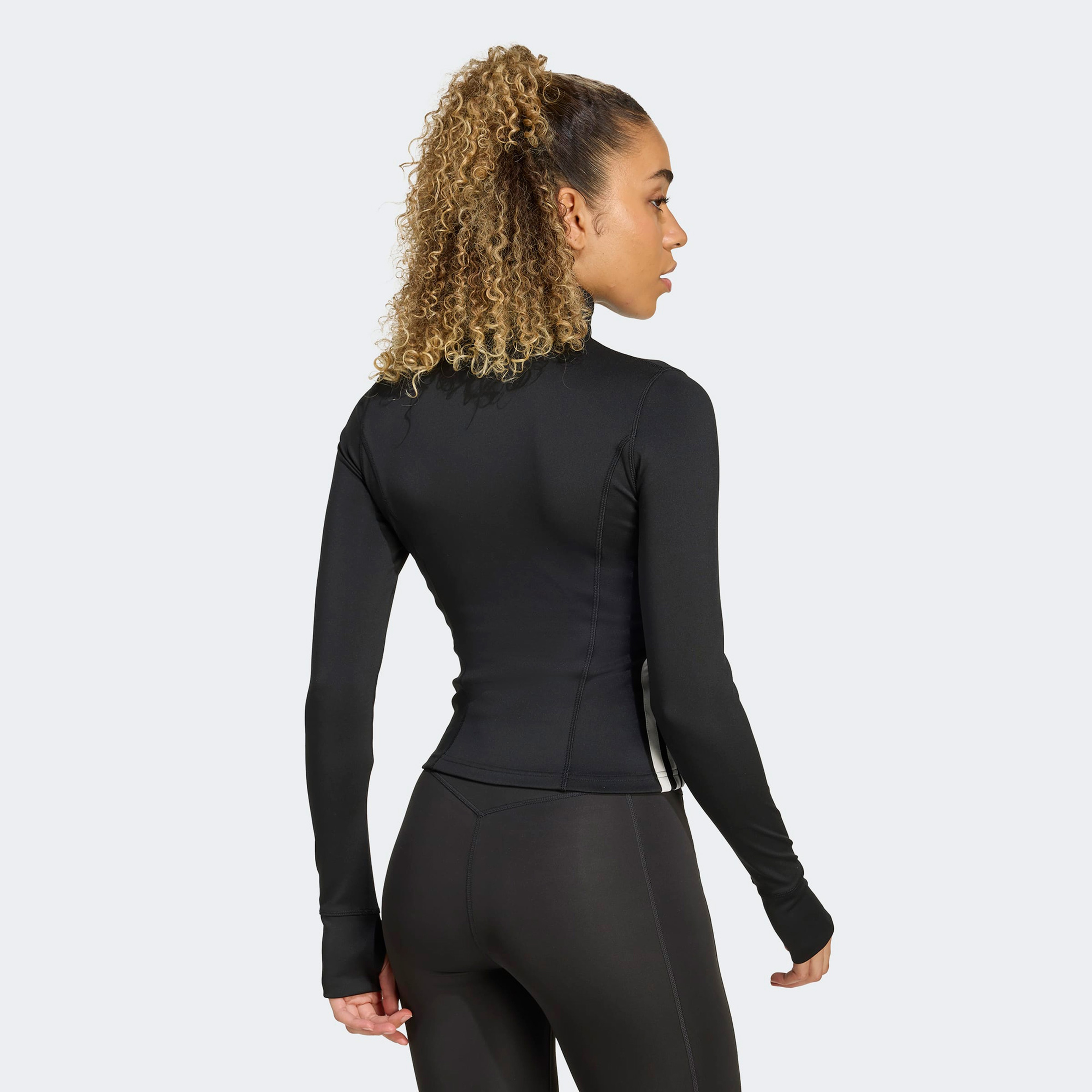adidas Workout Essentials 3 Bantlı Kadın Siyah Antrenman Eşofman Üstü