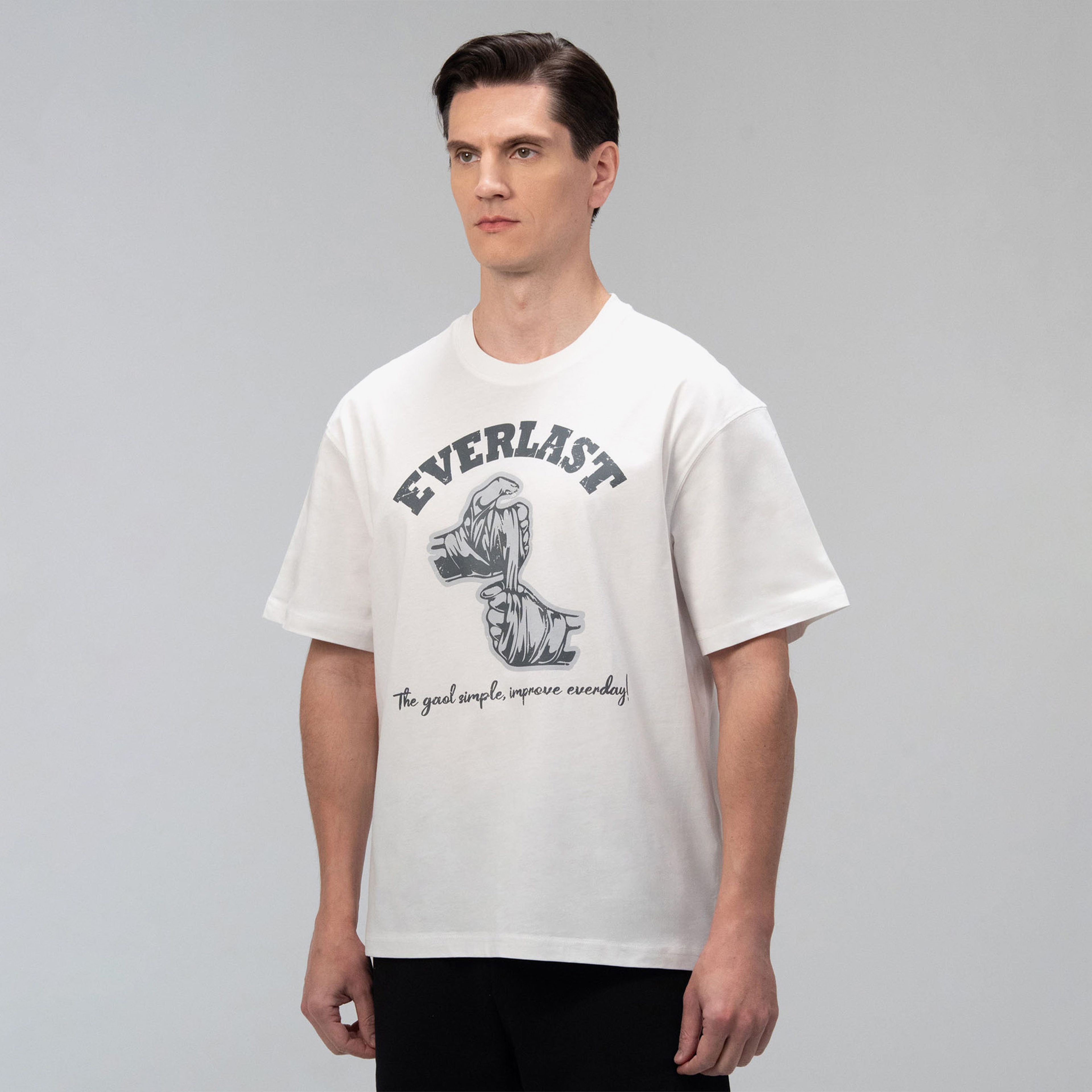 Everlast Graphic Collection Comfort Fit Beyaz Erkek T-Shirt