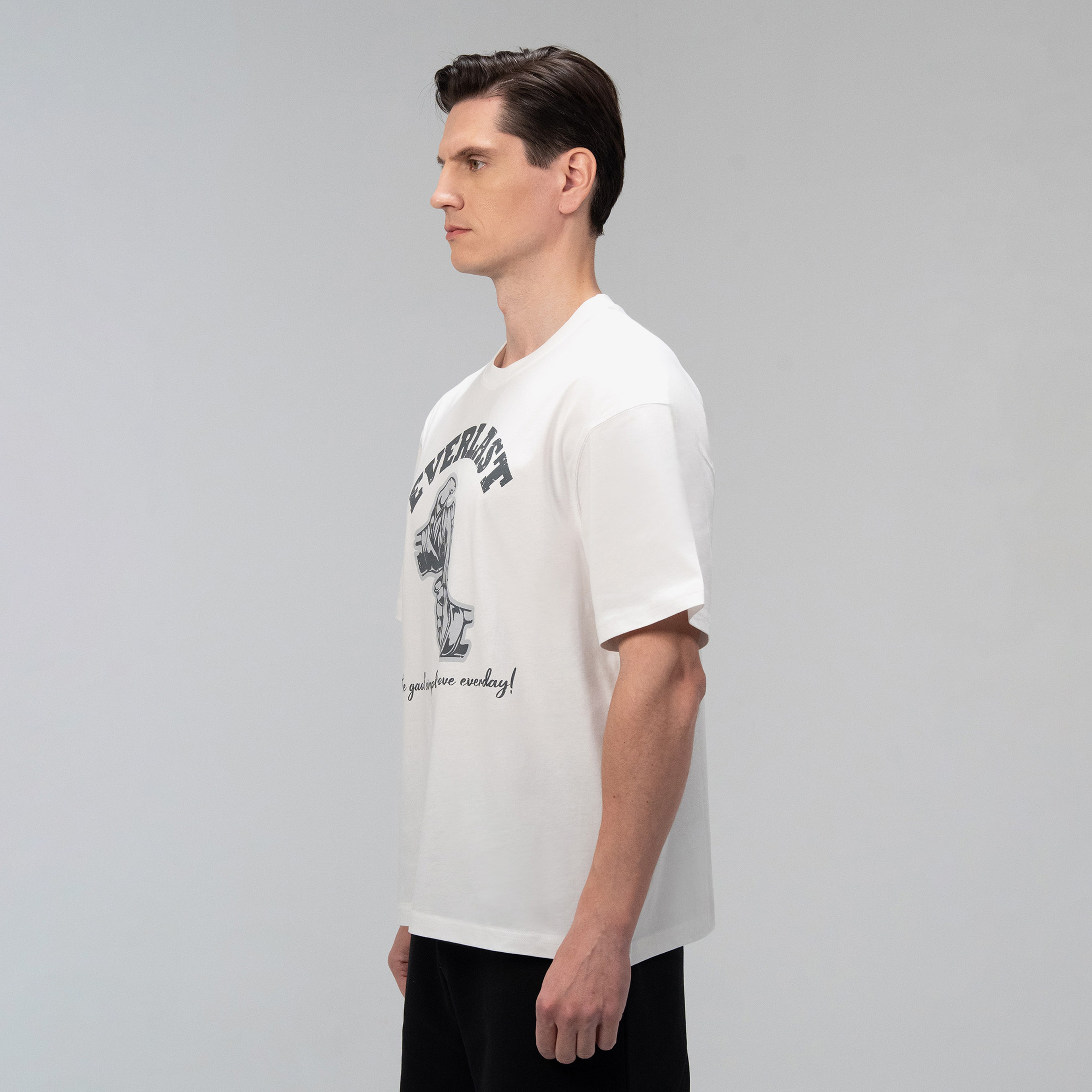 Everlast Graphic Collection Comfort Fit Beyaz Erkek T-Shirt
