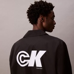 Calvin Klein Nylon Graphic Coaches Erkek Siyah Mont