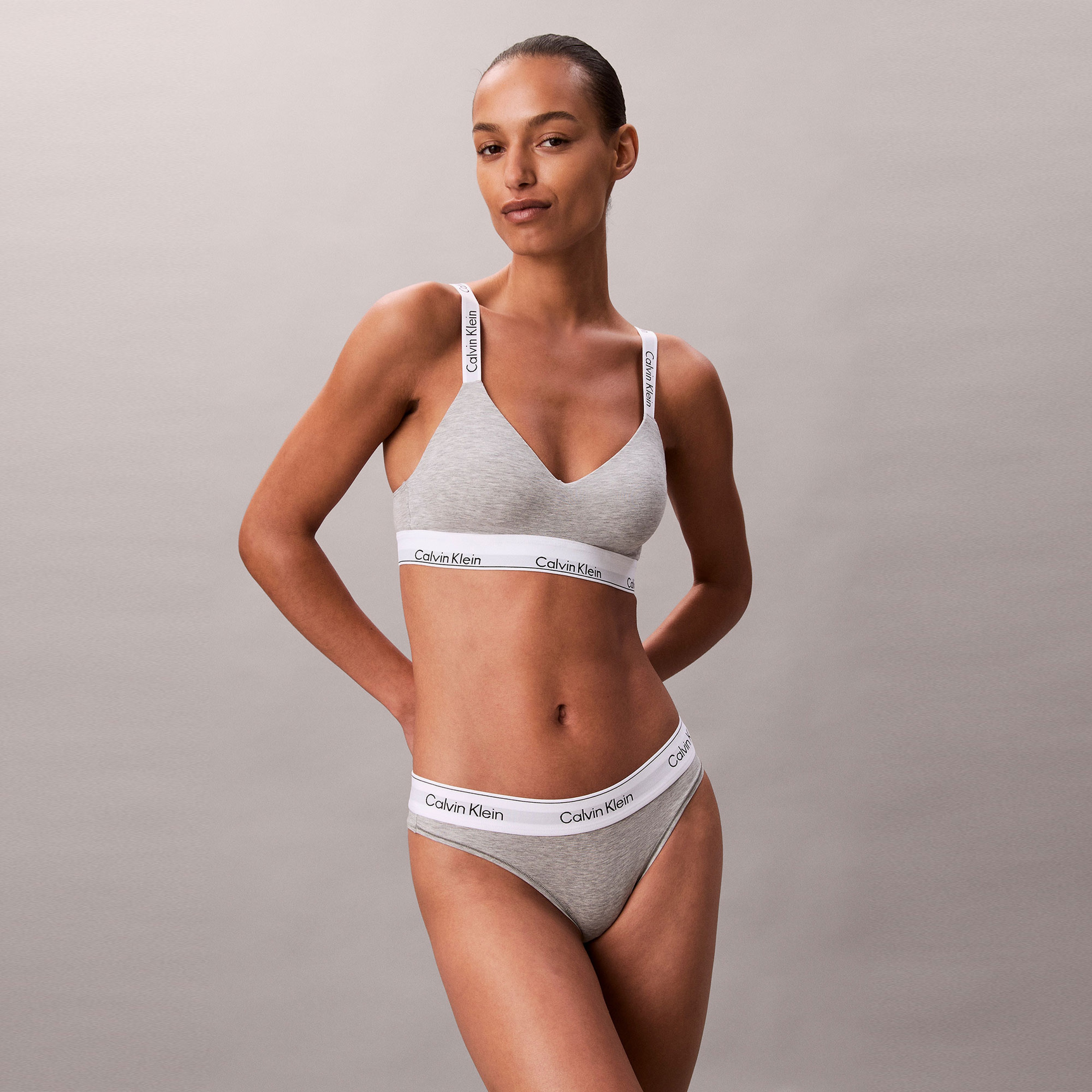 Calvin Klein Lghtly Lined  Kadın Gri Bra & Spor Sütyeni
