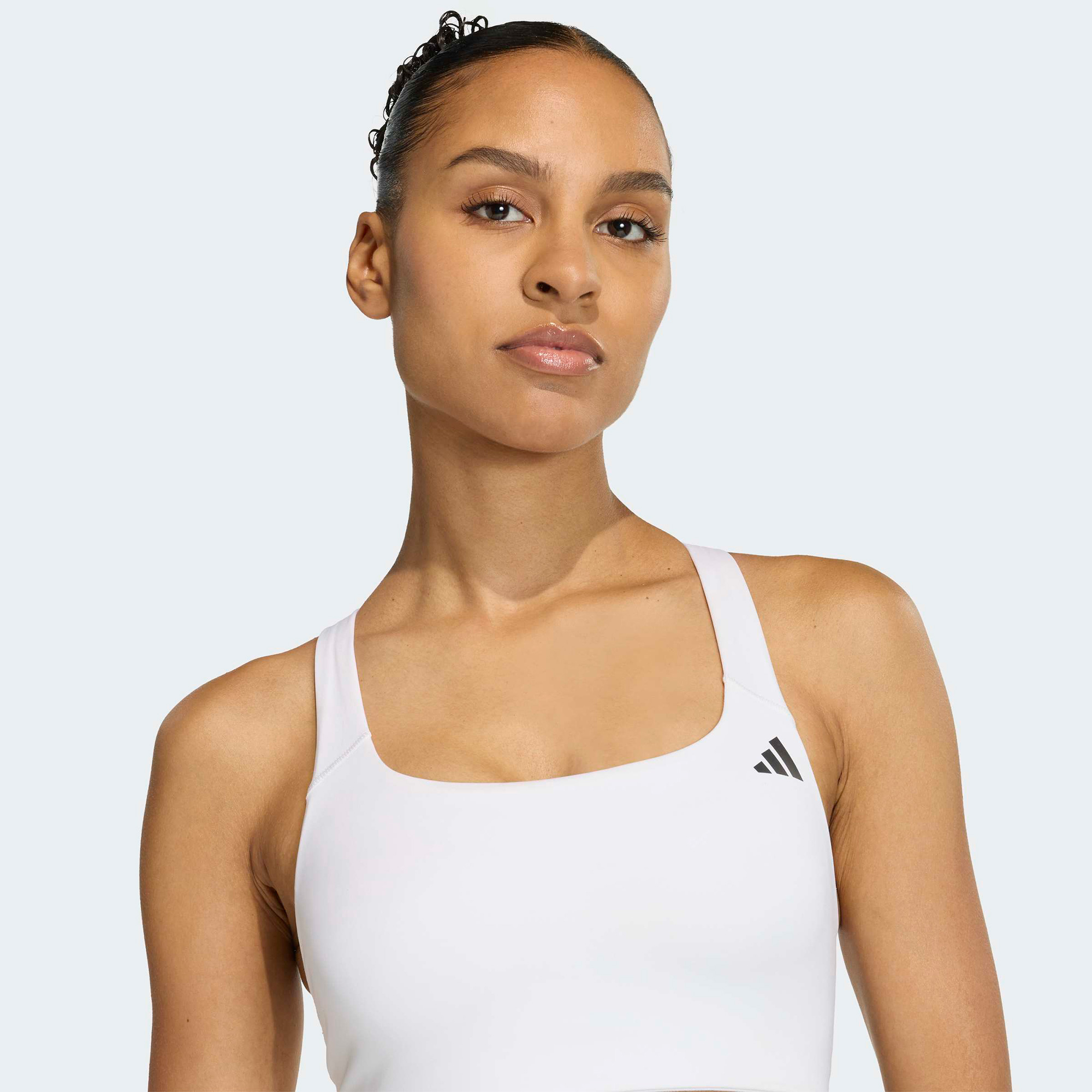 adidas Optime Workout Medium Destekli Kadın Beyaz Antrenman Bra